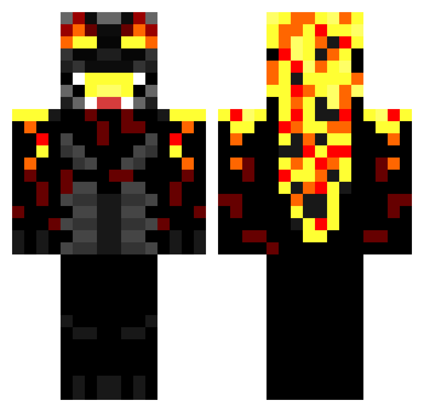 C_Bach Minecraft skin, front and back view