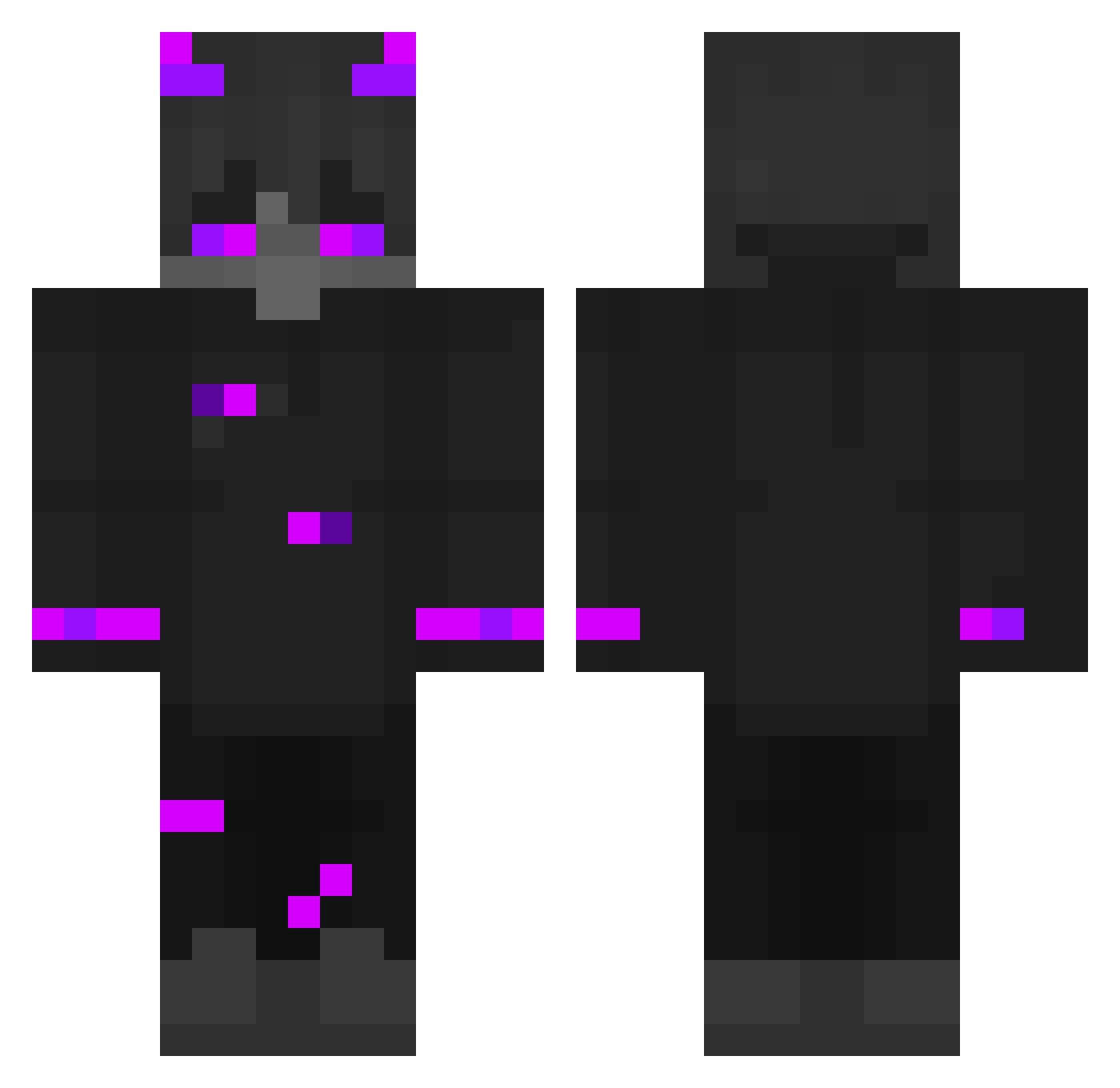 Gubby_king Minecraft skin, front and back view