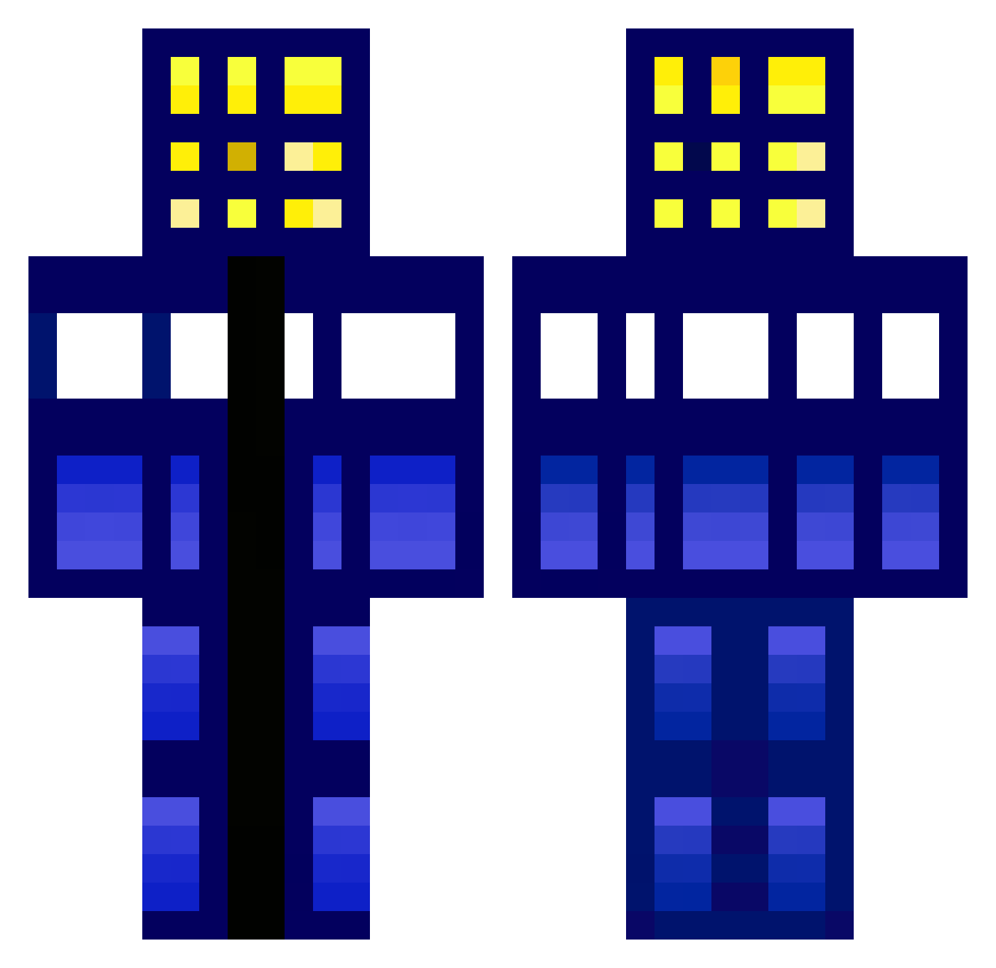 Adrien9o2 Minecraft skin, front and back view