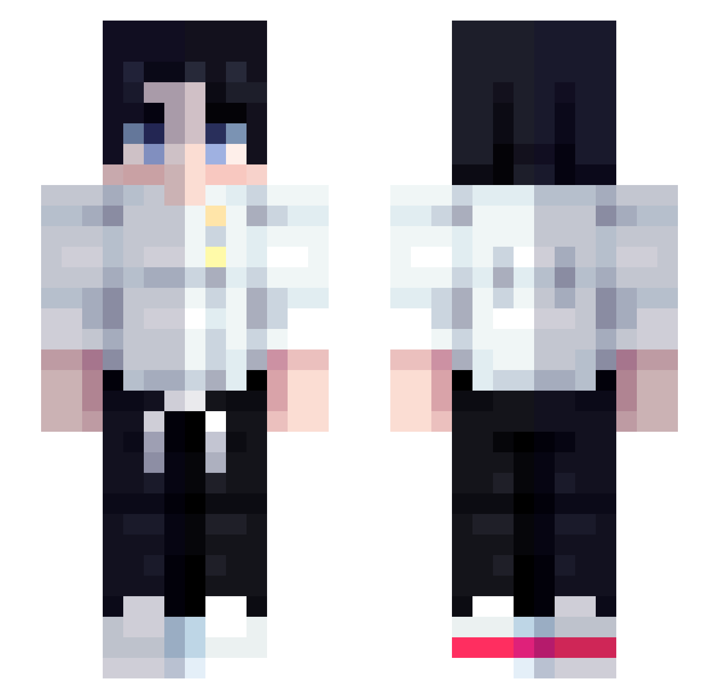 Goo1014 Minecraft skin, front and back view