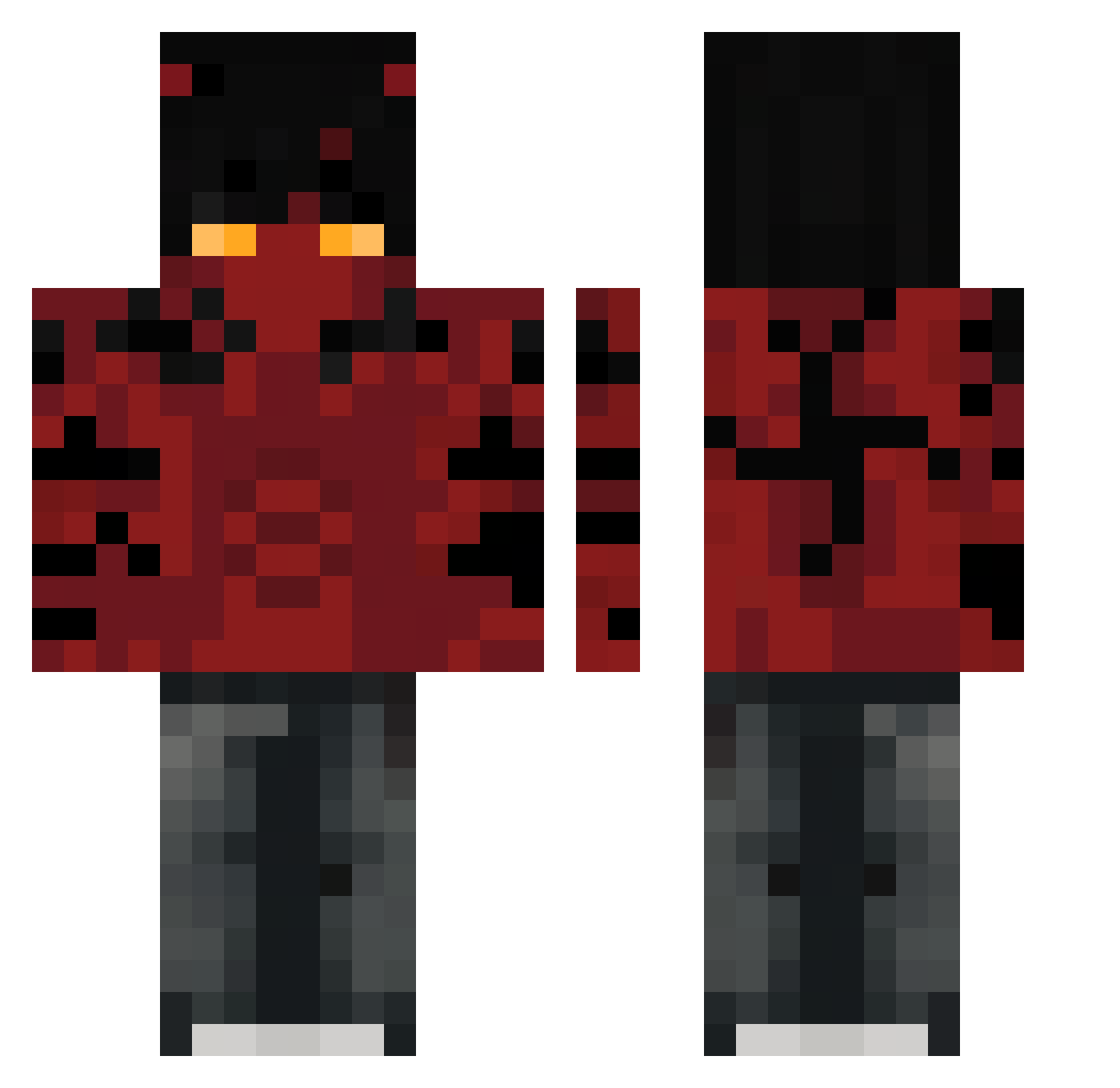 lorko1234 Minecraft skin, front and back view