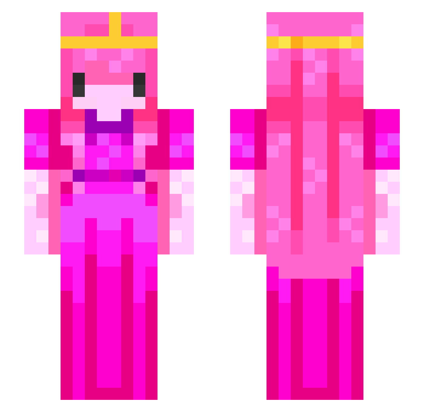 antrbl Minecraft skin, front and back view