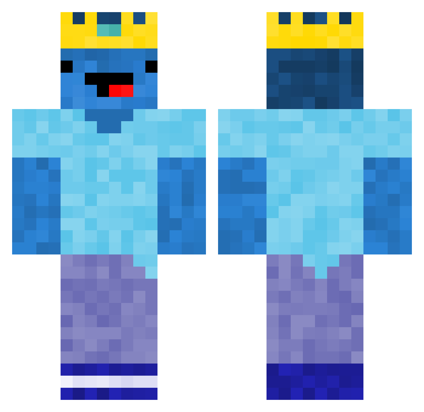 El_Cachito Minecraft skin, front and back view