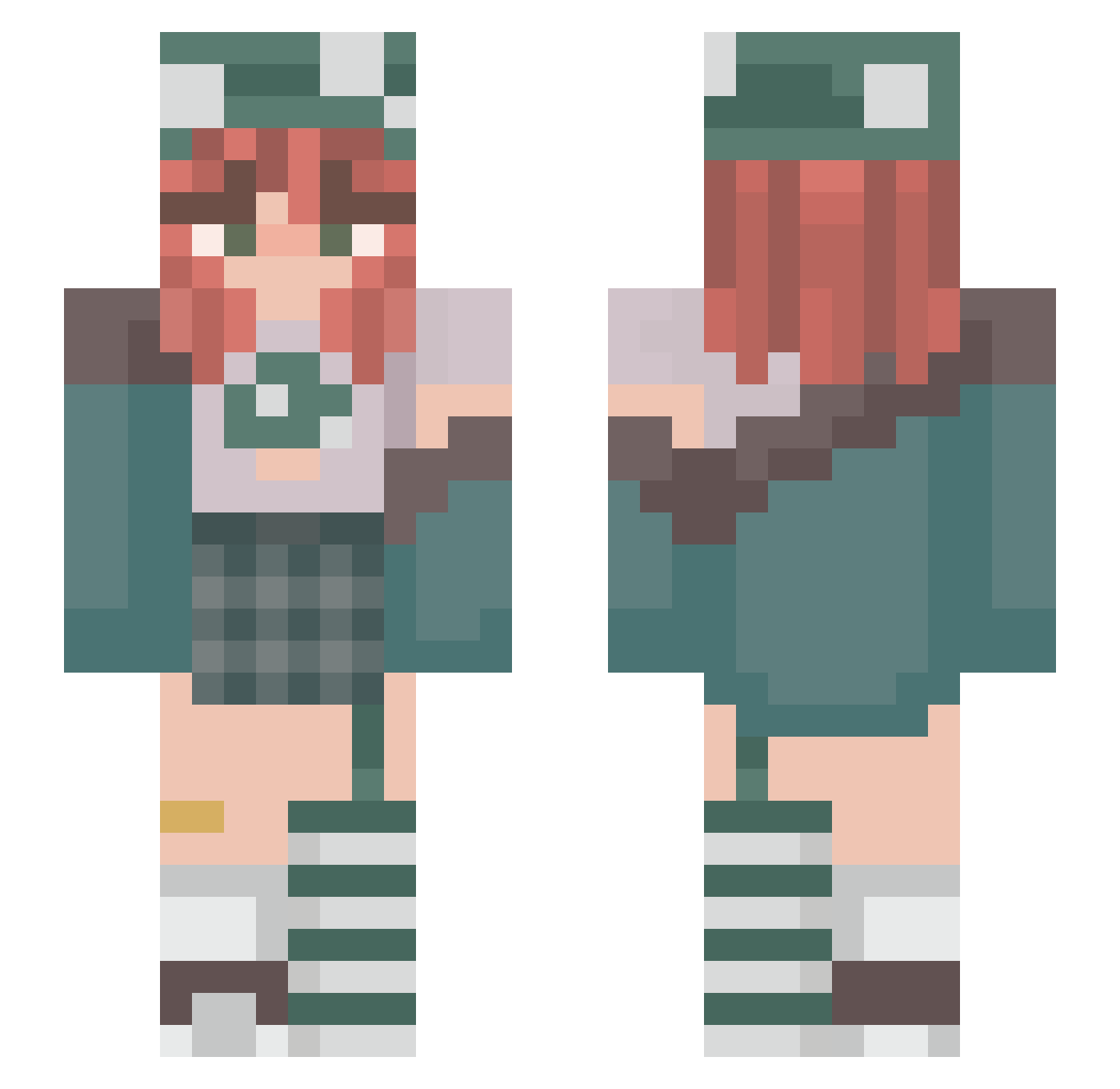 Anninana0_0 Minecraft skin, front and back view
