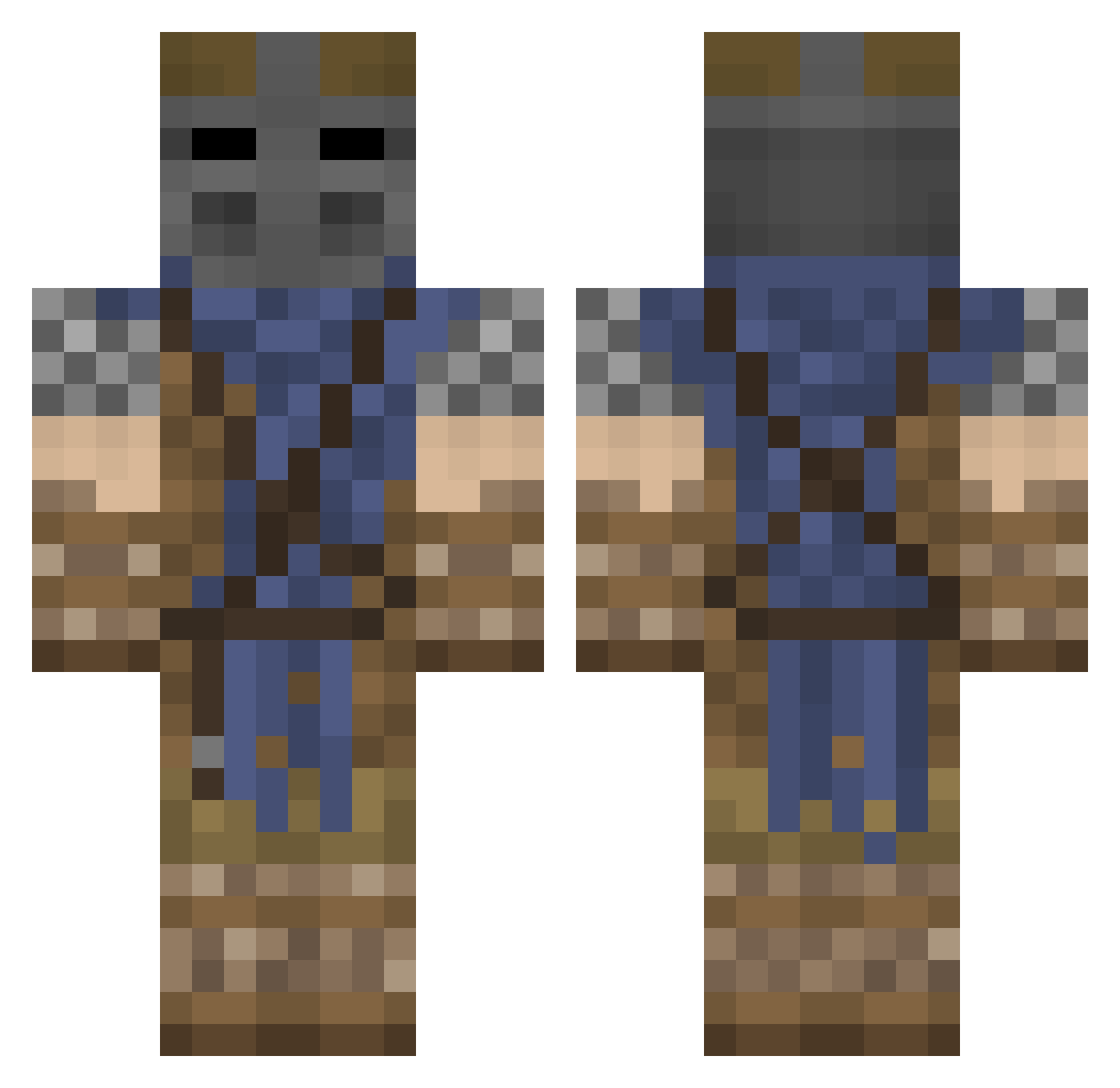 rrnnxx Minecraft skin, front and back view