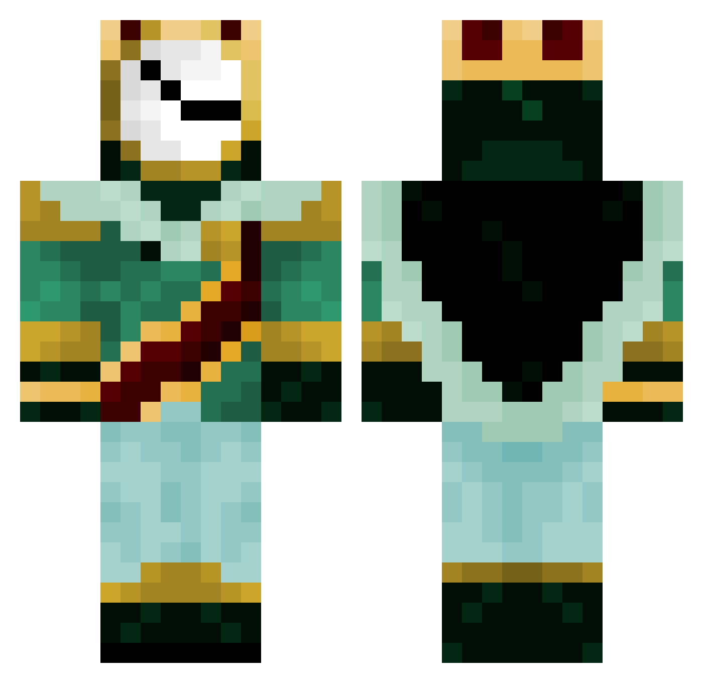 Red_Deewap Minecraft skin, front and back view