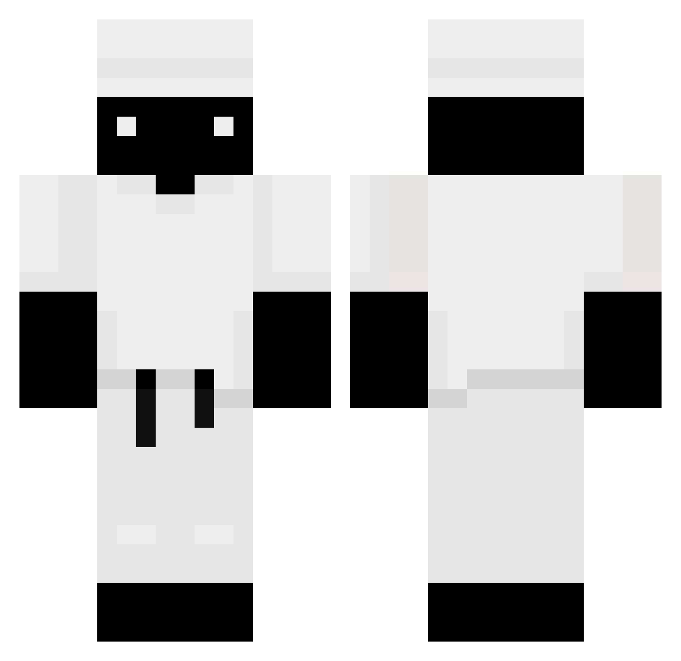 Teguk Minecraft skin, front and back view