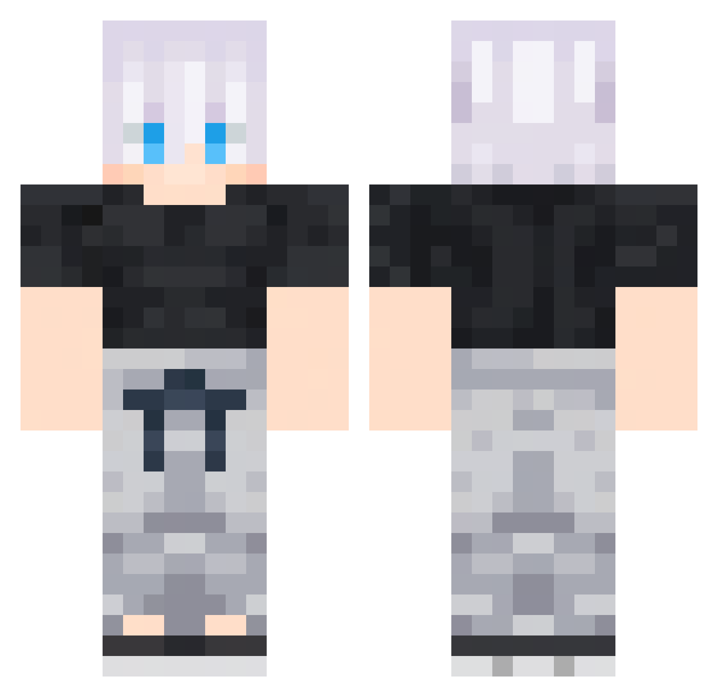 Kev911 Minecraft skin, front and back view