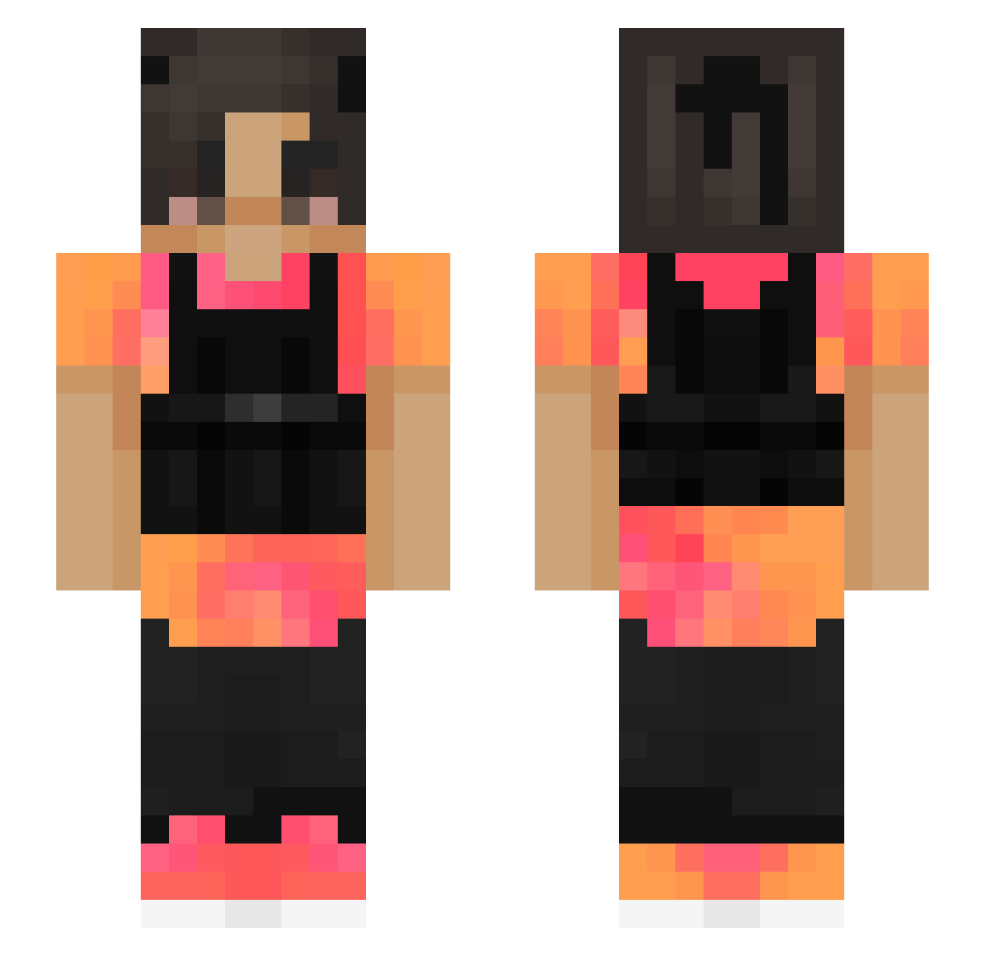 ToNieTenMikolaj Minecraft skin, front and back view