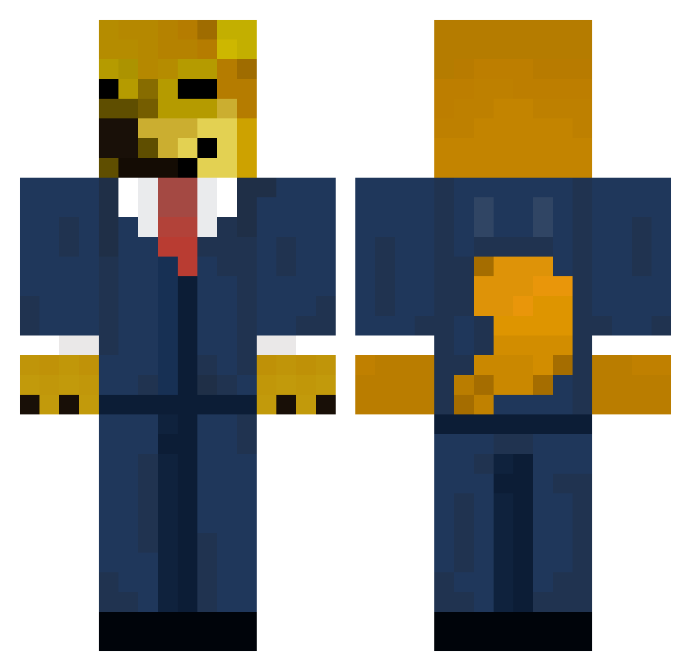 minermonstrum Minecraft skin, front and back view