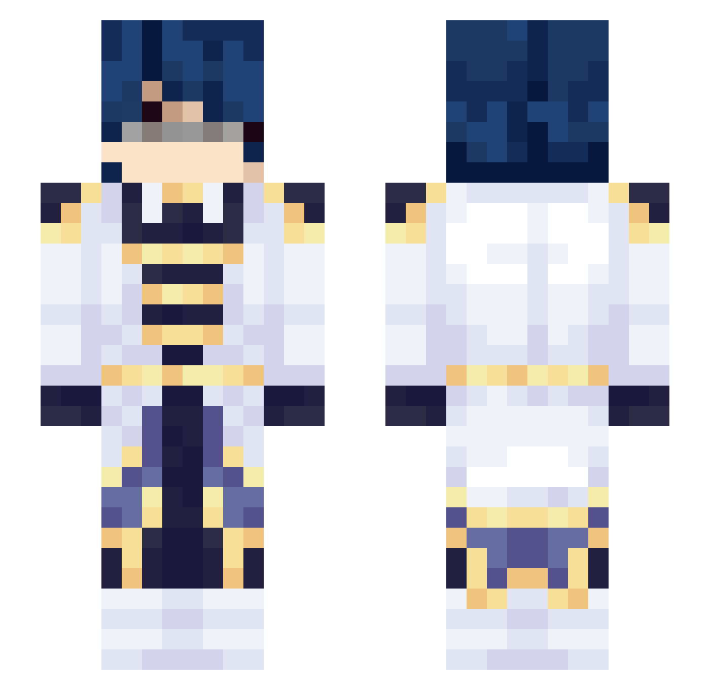Xknight__ Minecraft skin, front and back view