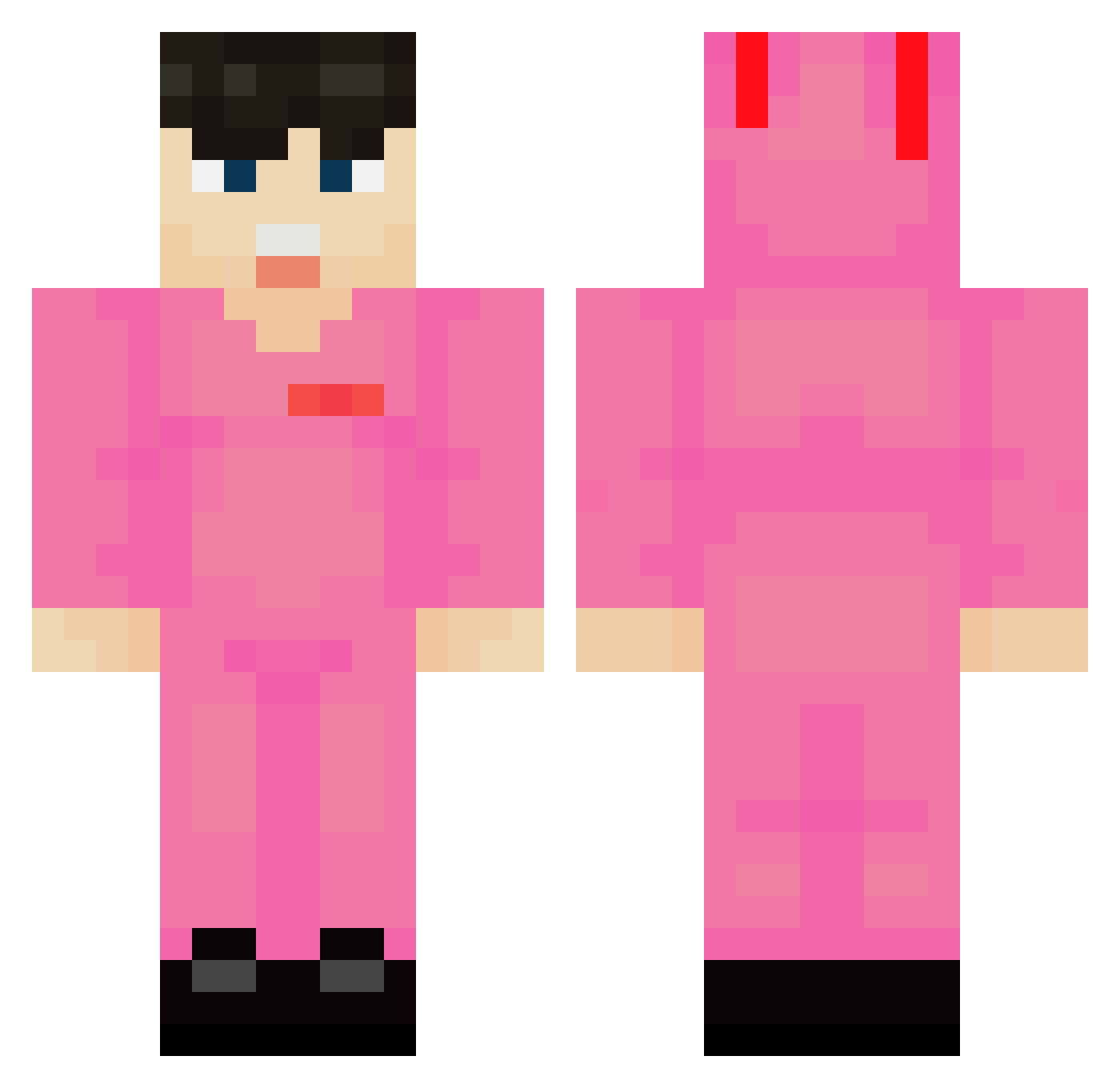 GhostNoob123 Minecraft skin, front and back view