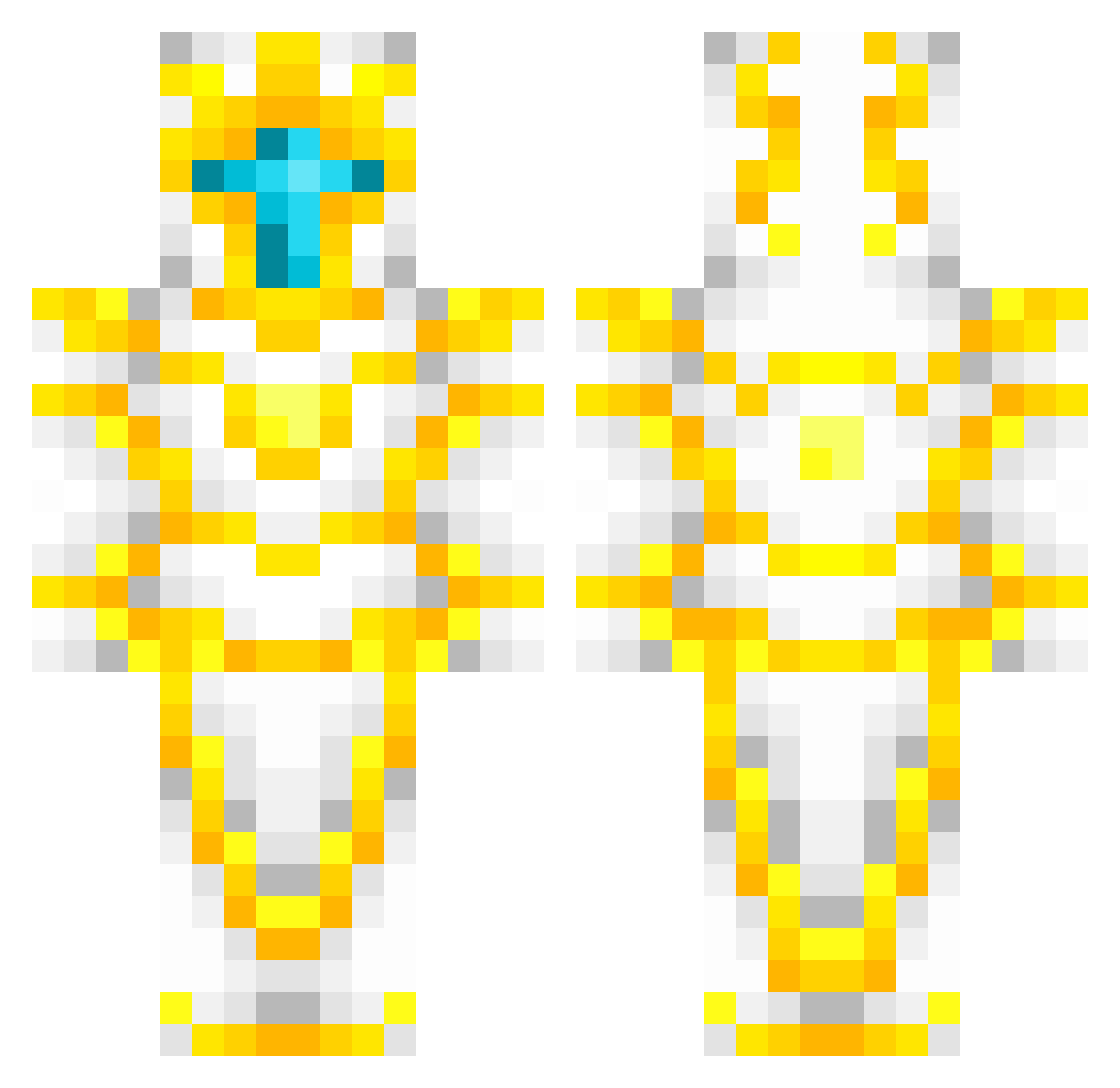 RangerPlays1234 Minecraft skin, front and back view