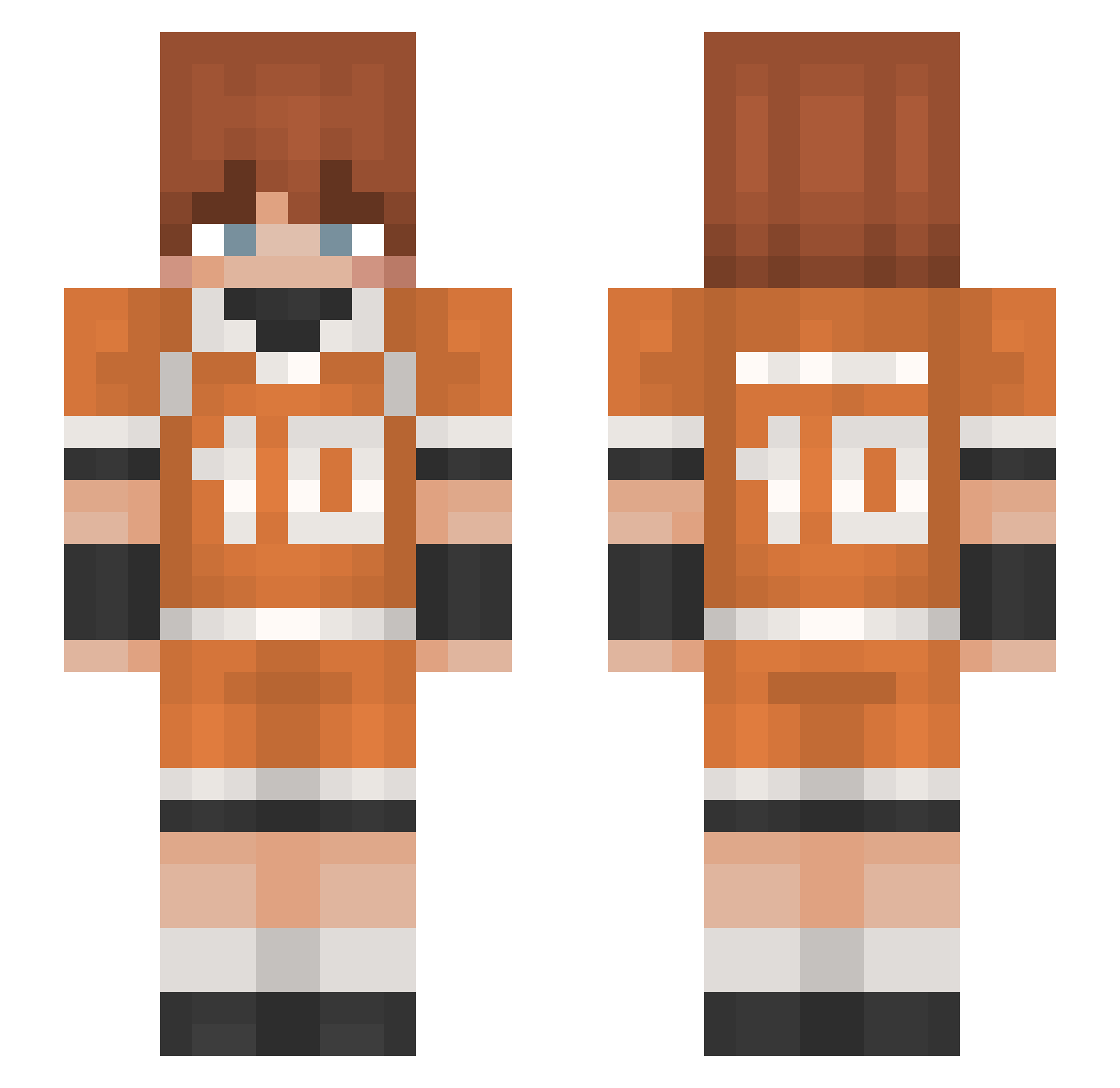 moonyS2 Minecraft skin, front and back view