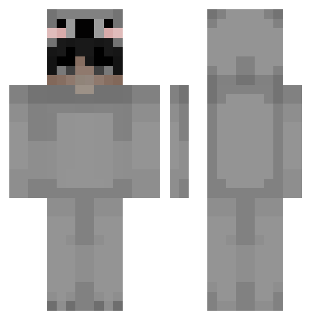 kranikov Minecraft skin, front and back view