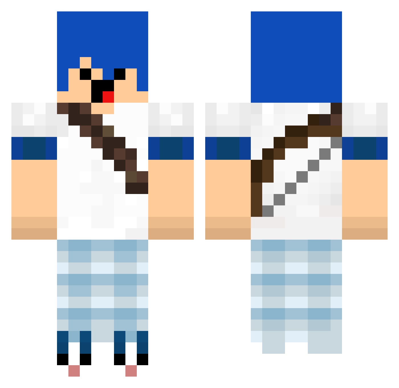 Adryanoo Minecraft skin, front and back view