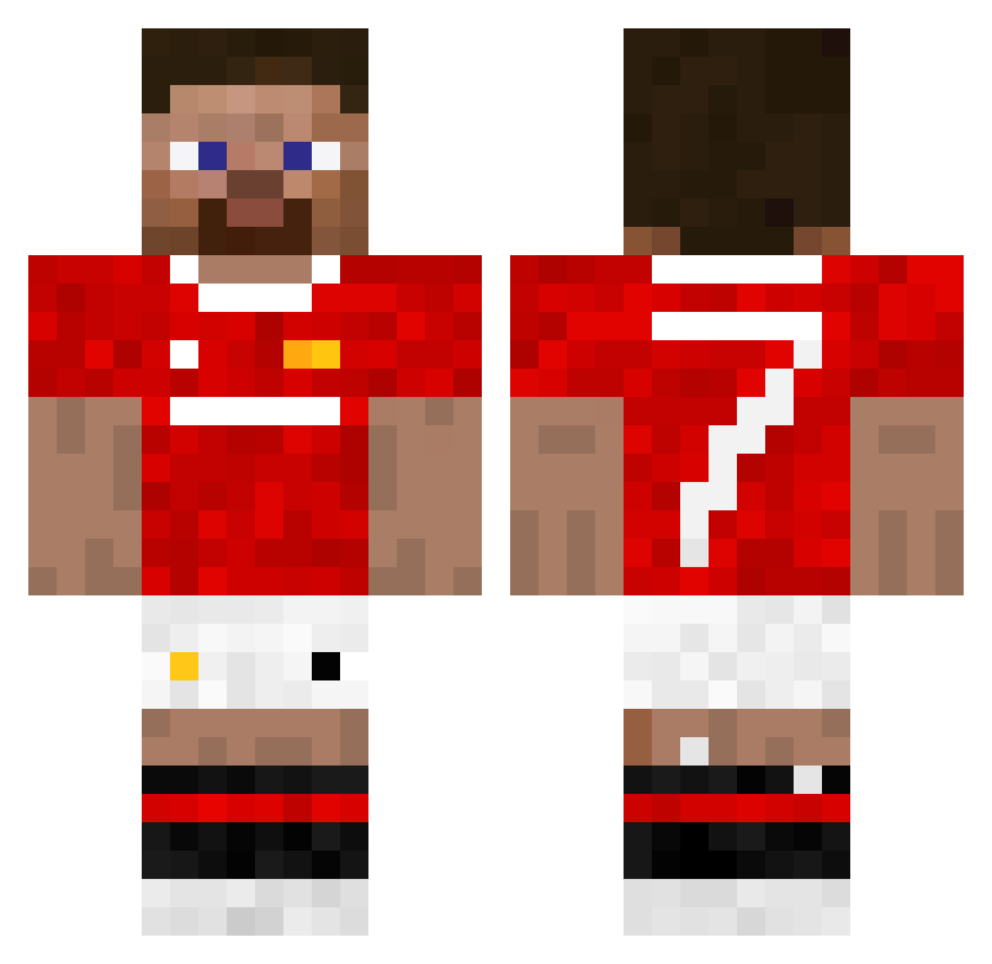 Typhu25 Minecraft skin, front and back view