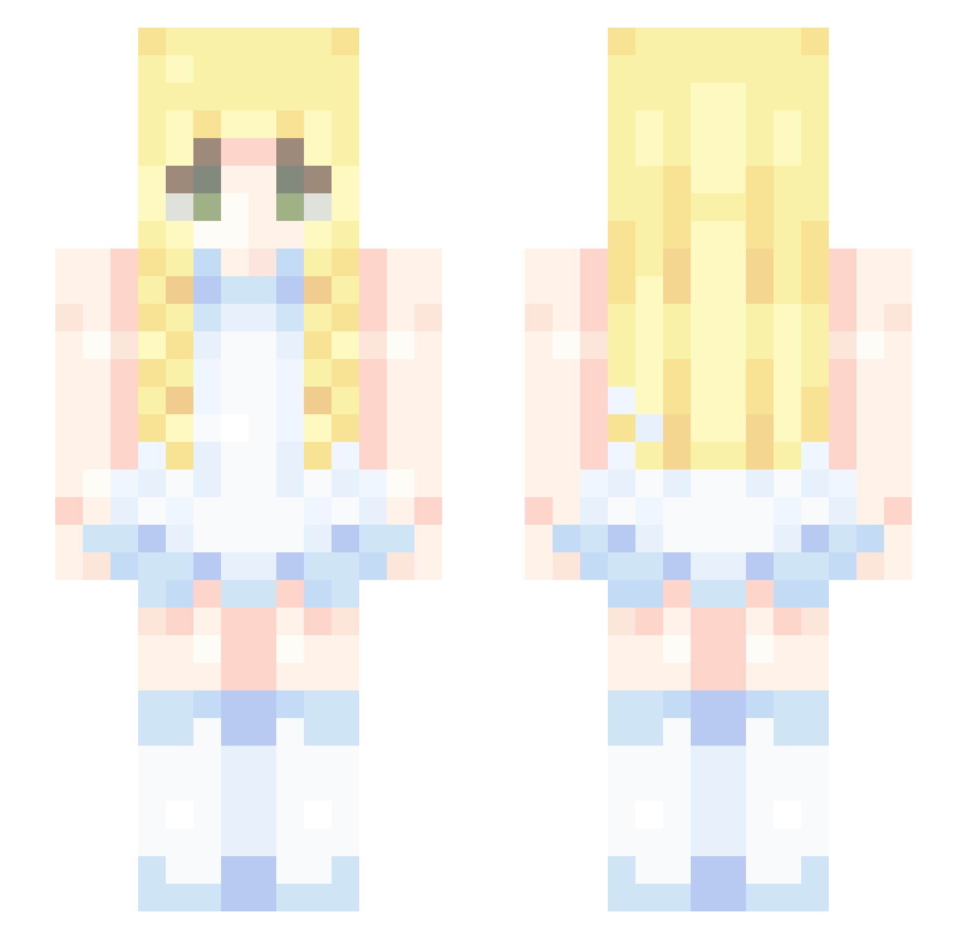 Kabobete Minecraft skin, front and back view