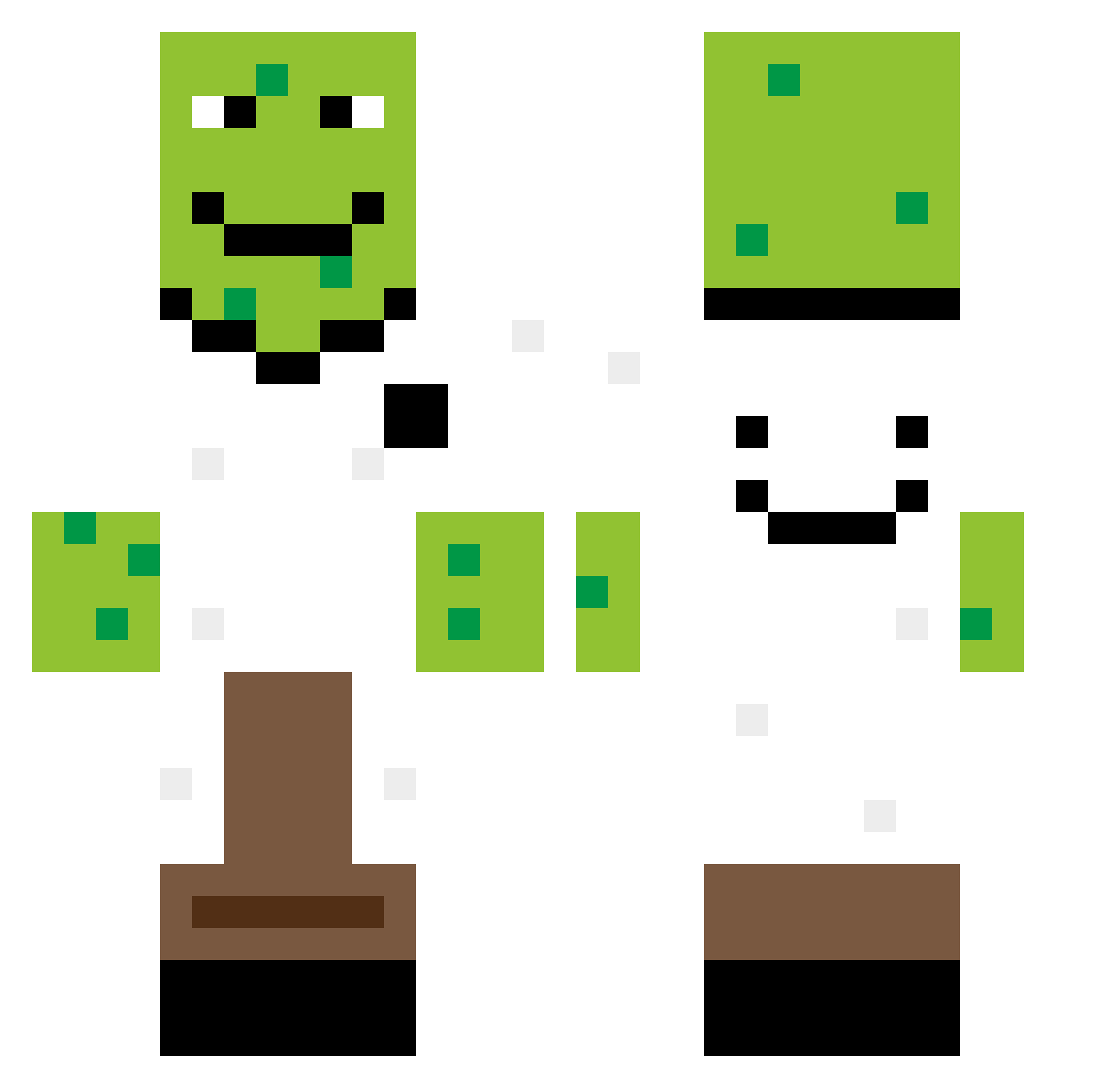 Dr_Cellery Minecraft skin, front and back view