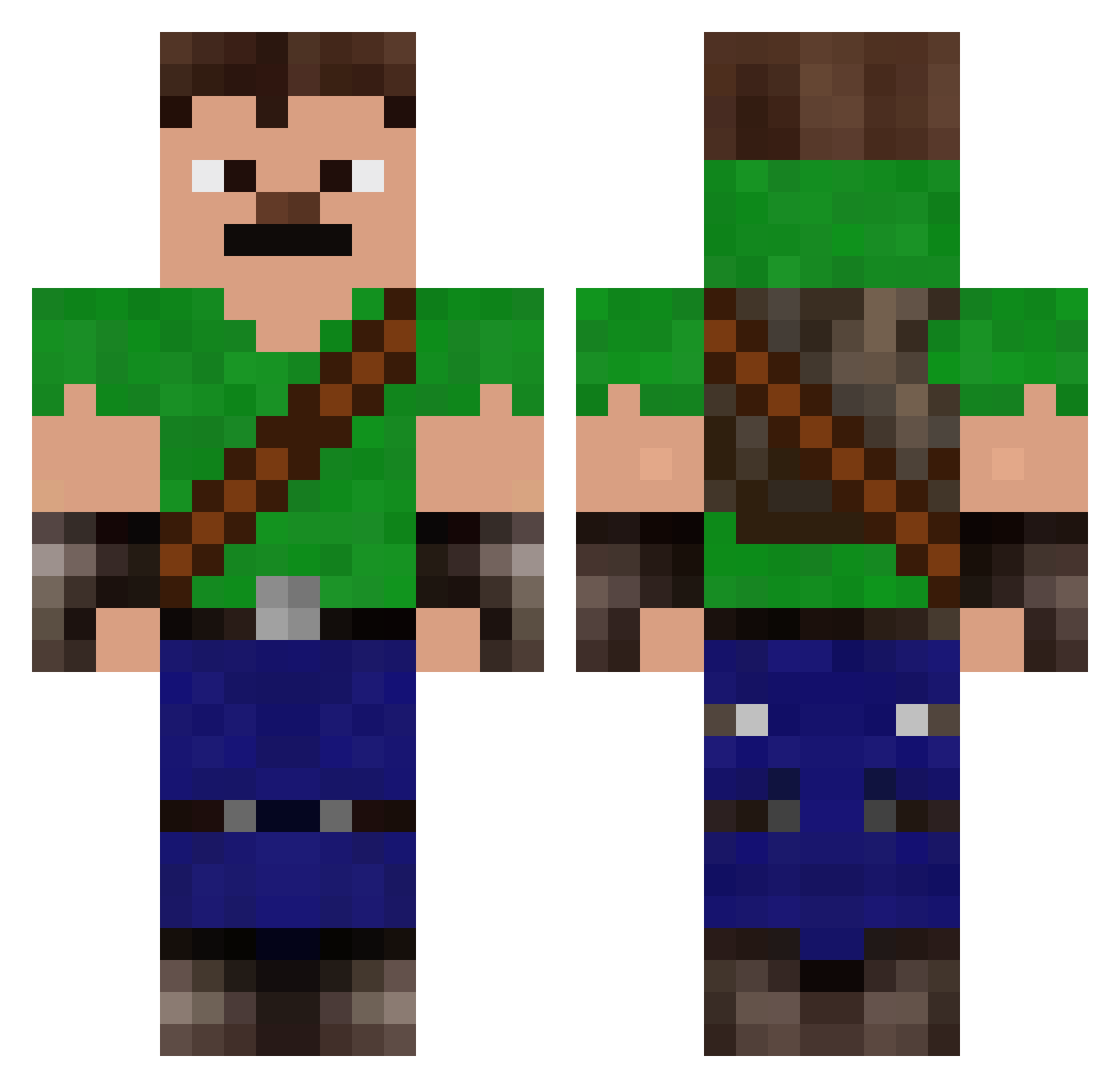 Kotika67 Minecraft skin, front and back view