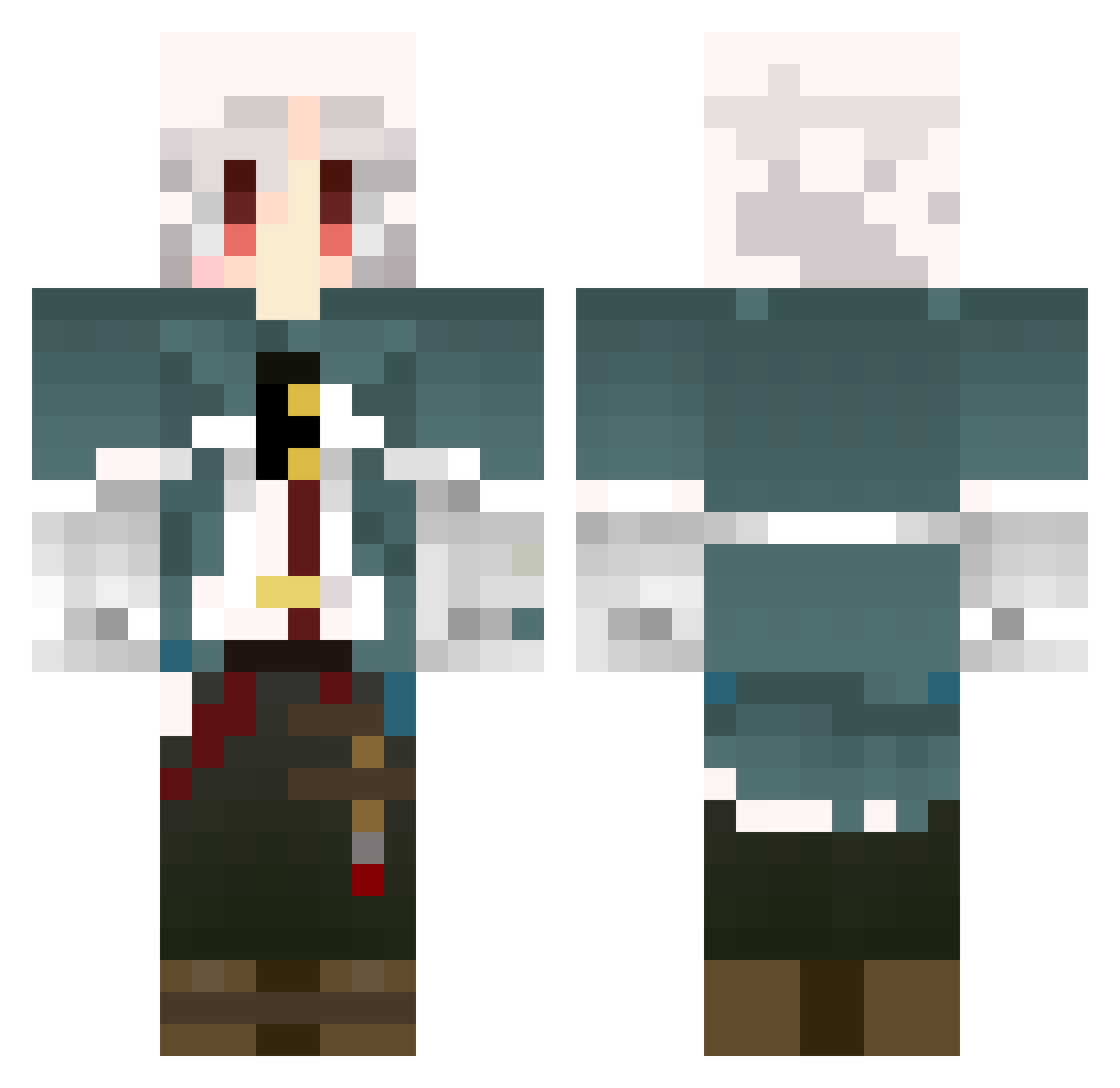 Tu_ro0 Minecraft skin, front and back view
