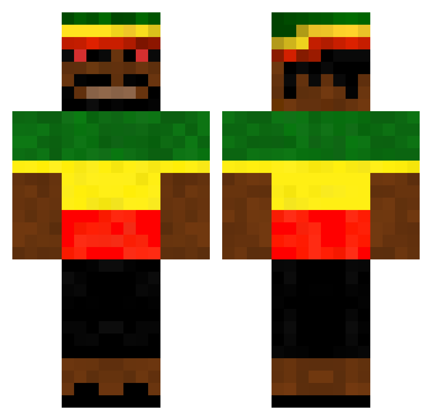 Ml0dy_94nj4m4n Minecraft skin, front and back view