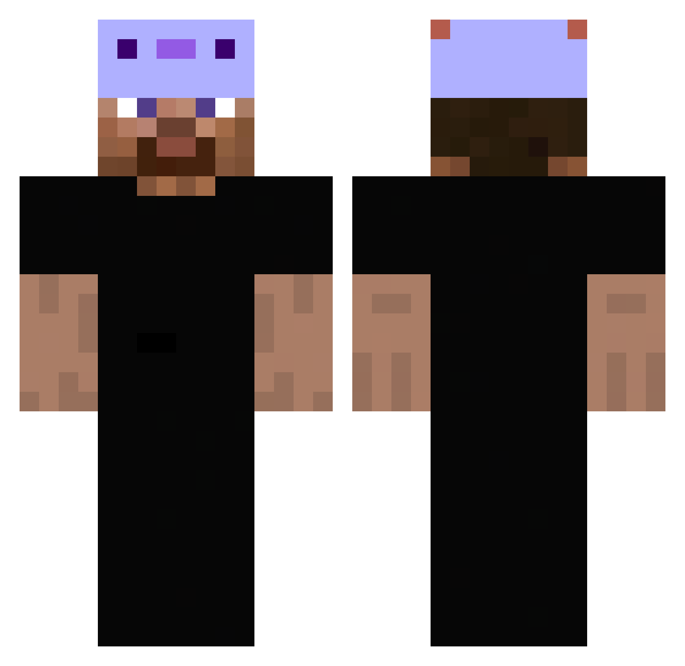 phooda Minecraft skin, front and back view