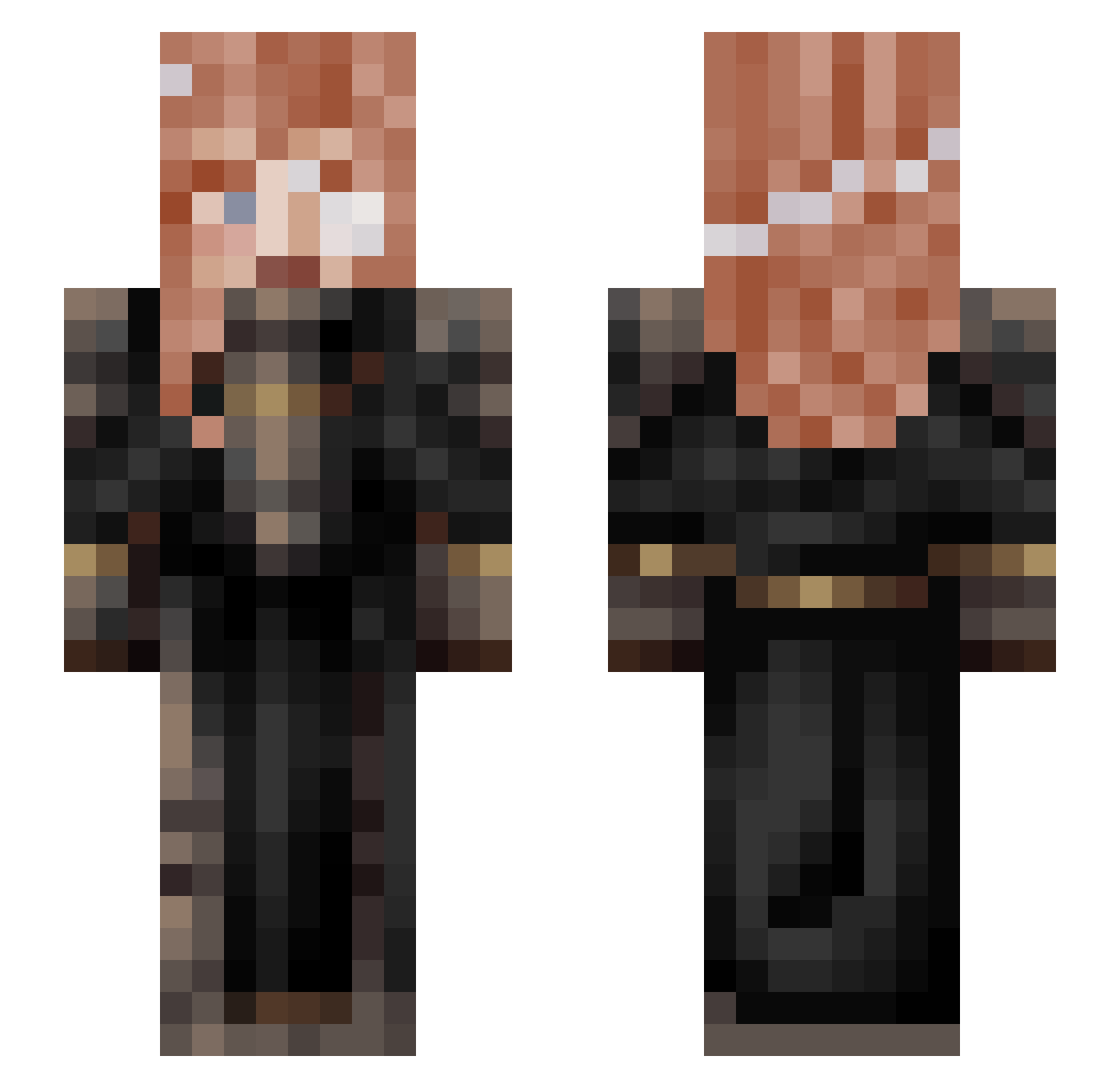 OhBlossom Minecraft skin, front and back view