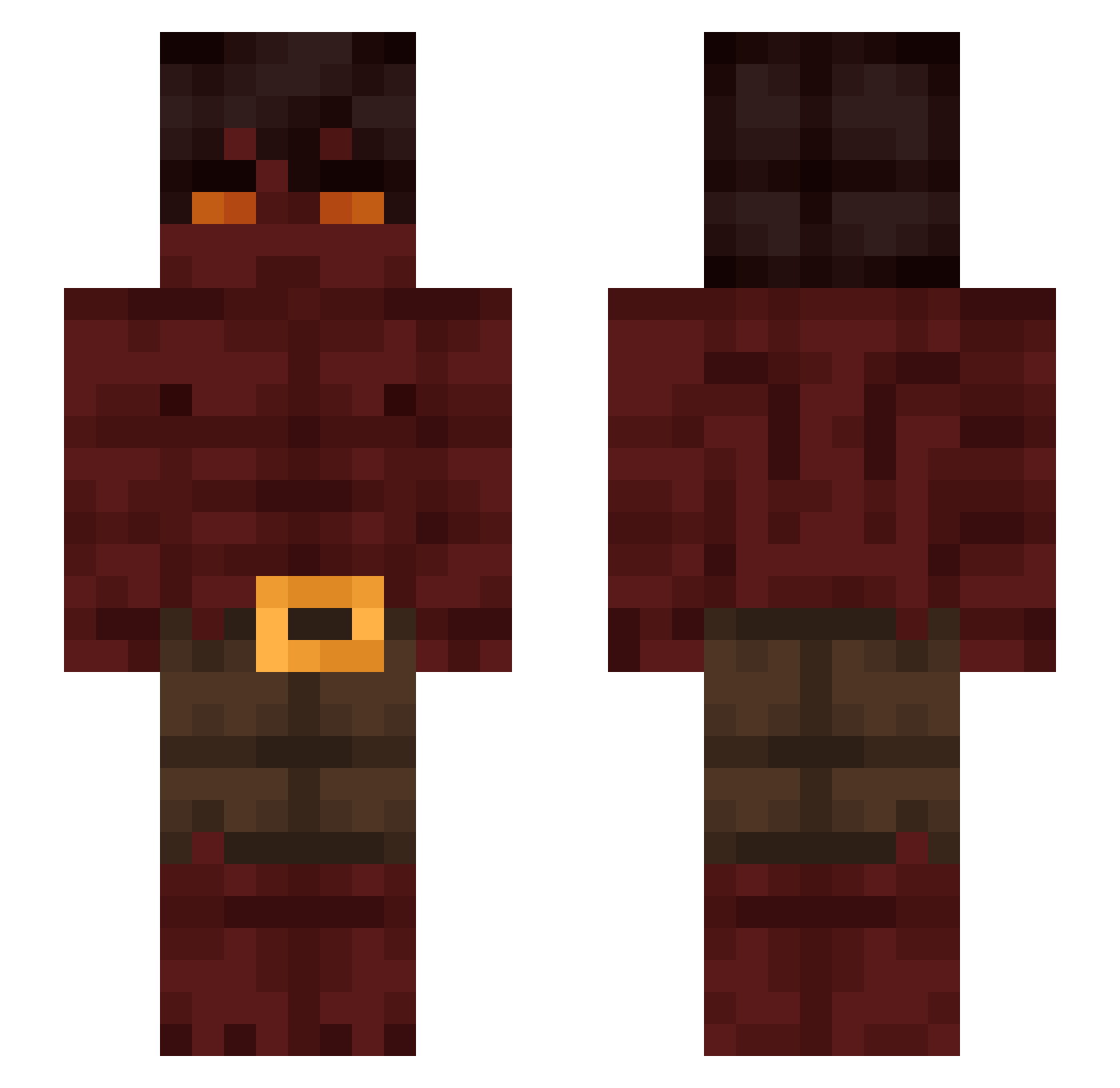 black_owieczka Minecraft skin, front and back view