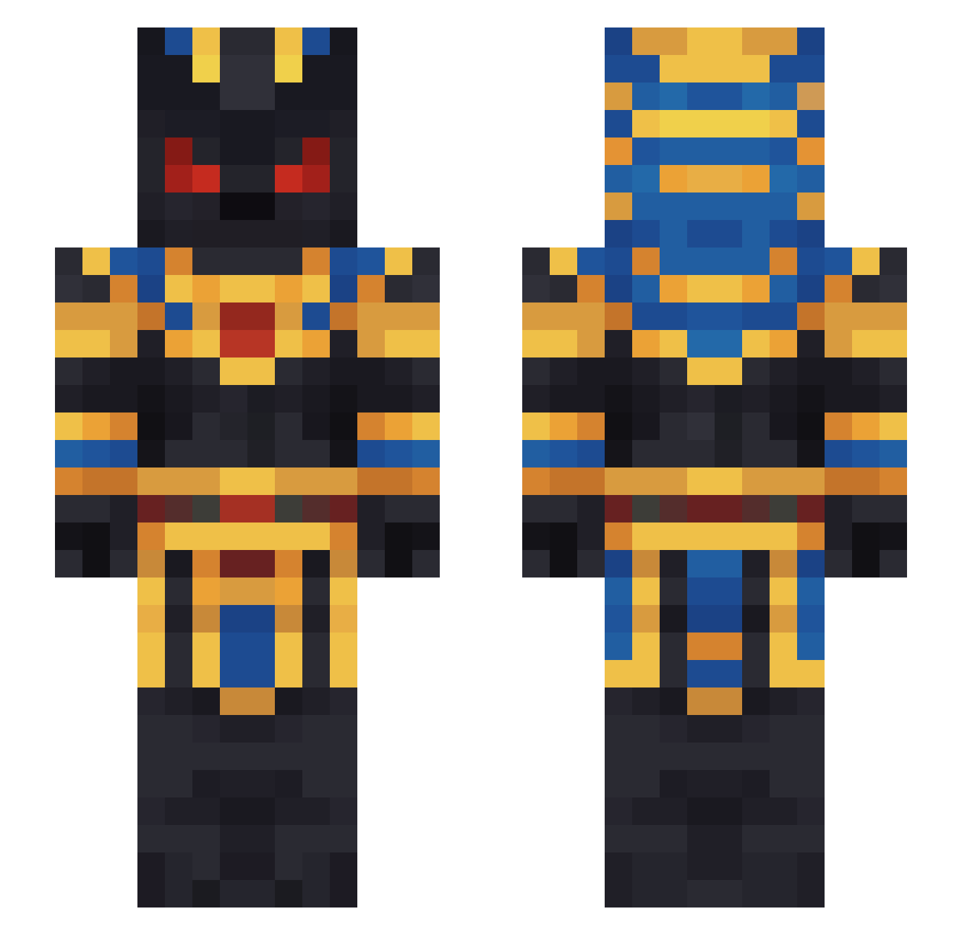 WERRYLX Minecraft skin, front and back view