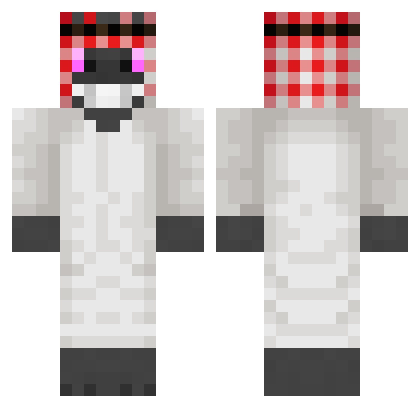 CoonTail Minecraft skin, front and back view