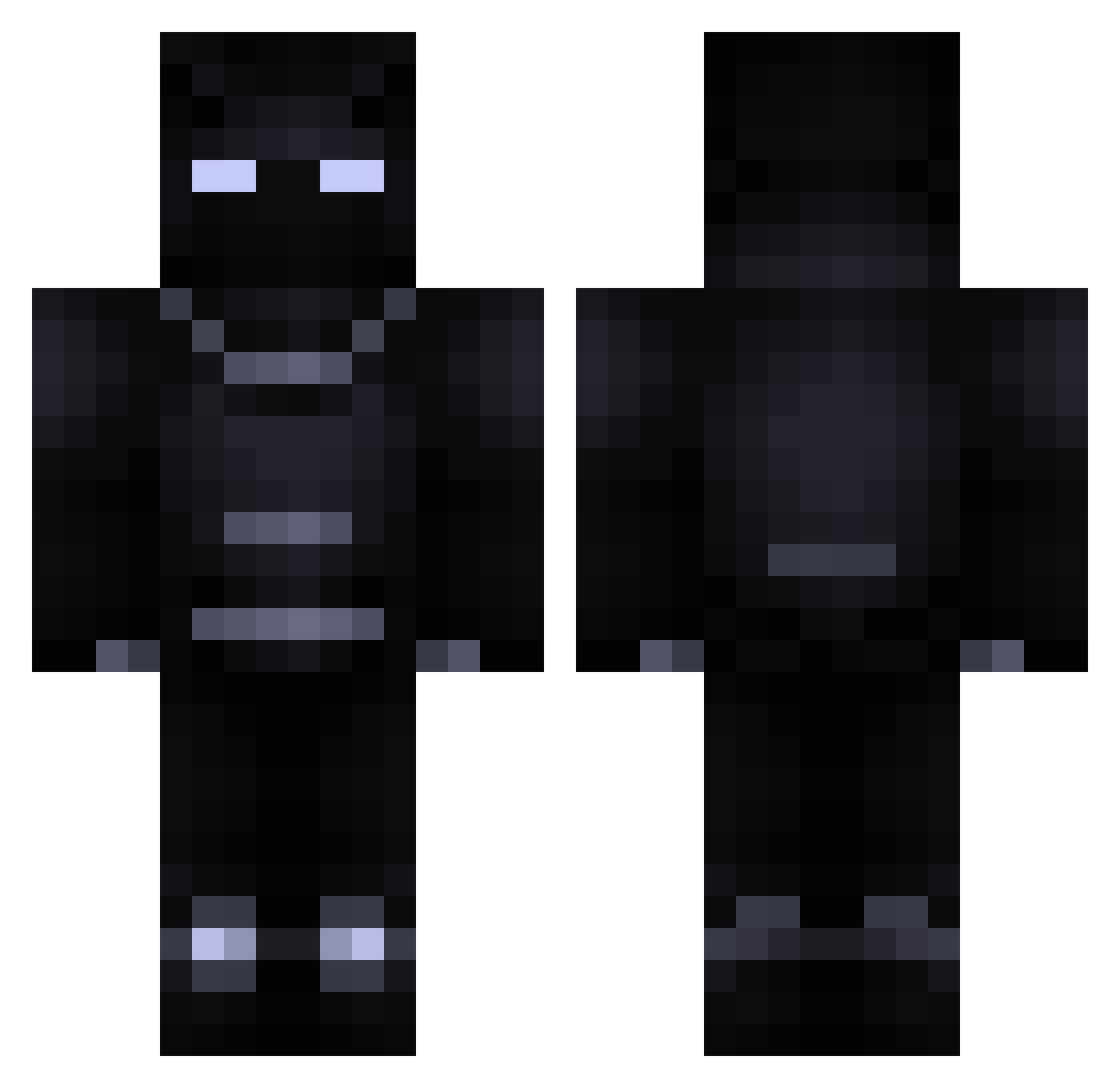 lesaa Minecraft skin, front and back view