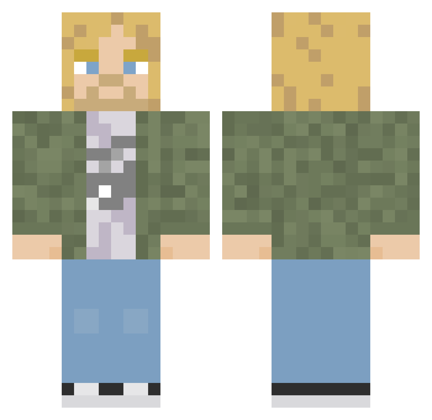 Ember_eagle Minecraft skin, front and back view