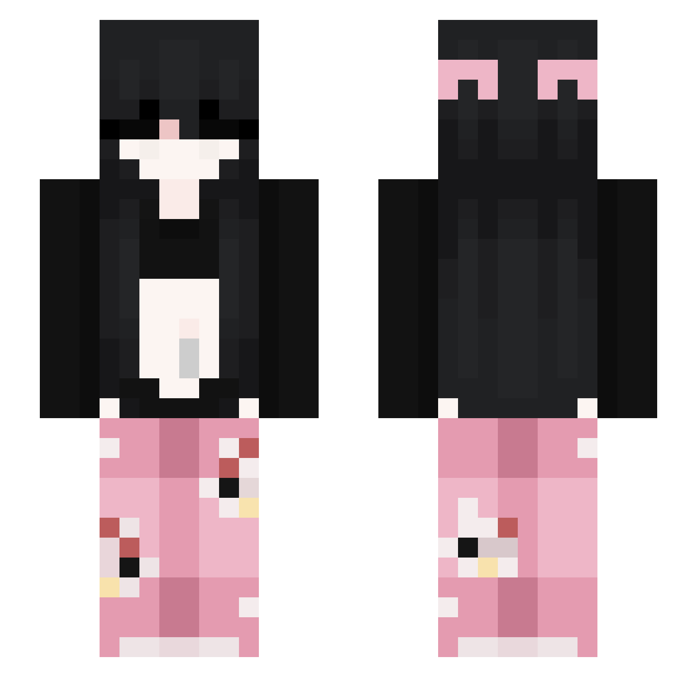 Wngyyy Minecraft skin, front and back view