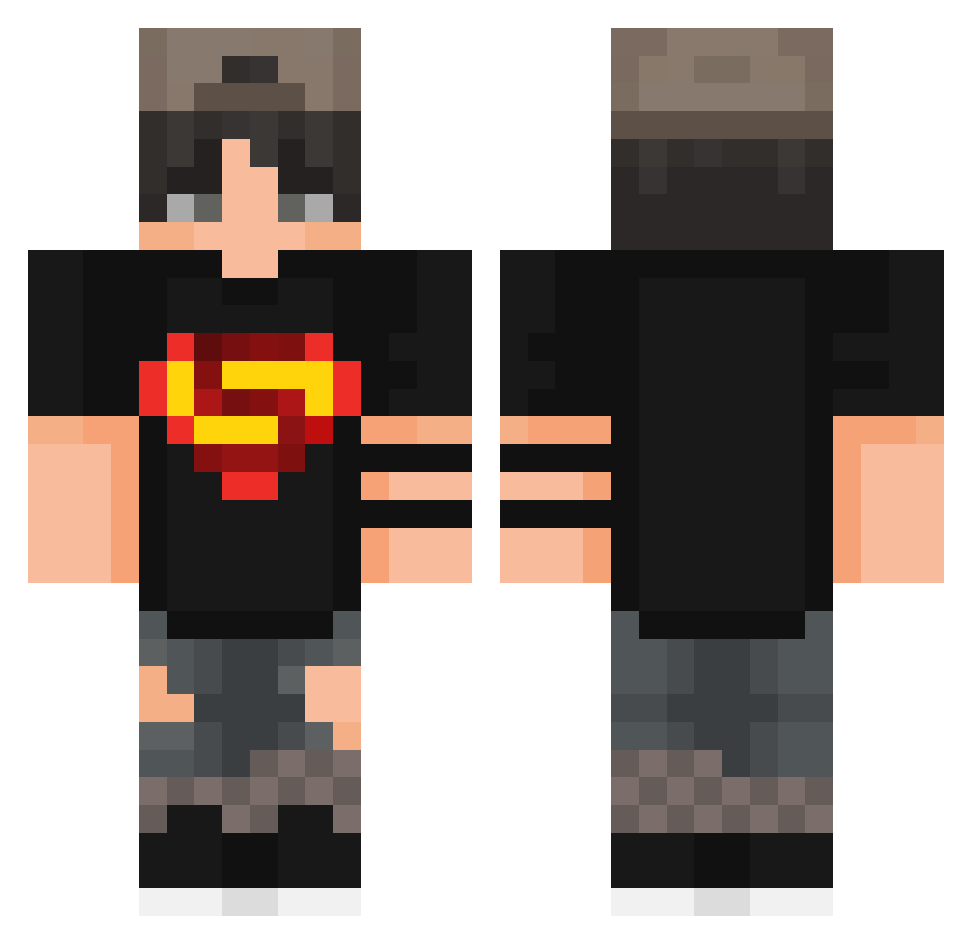 byHoxxus Minecraft skin, front and back view