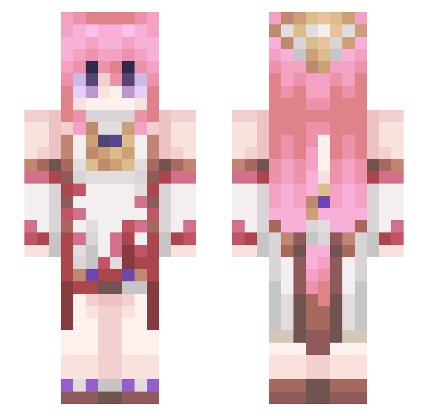 DrHydrate Minecraft skin, front and back view