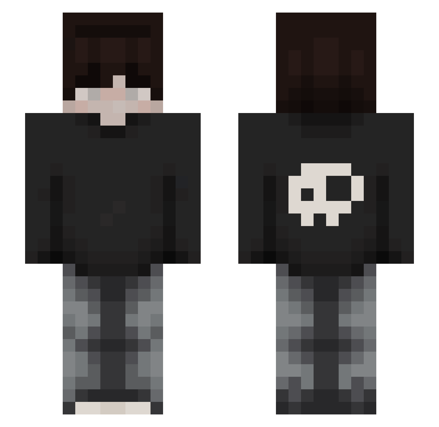 tannertheboi Minecraft skin, front and back view