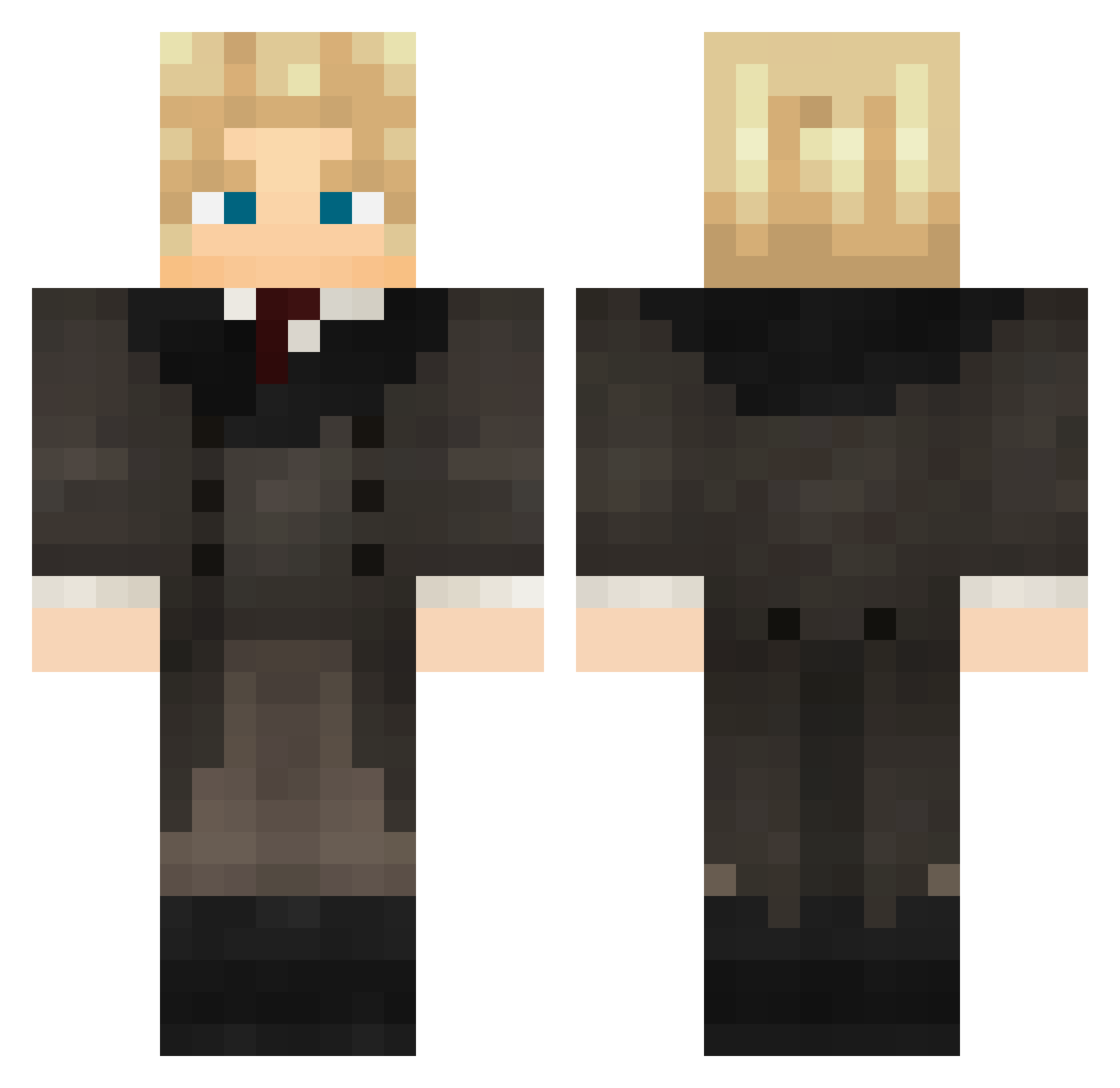 Grubypick70 Minecraft skin, front and back view
