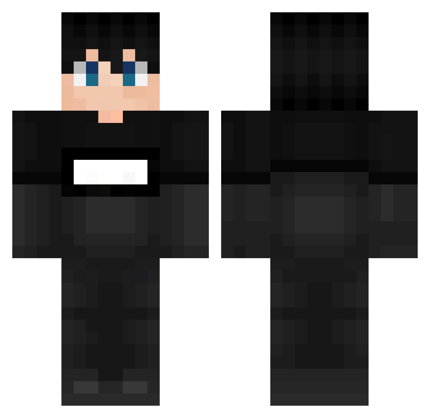 SpeedXDbr Minecraft skin, front and back view