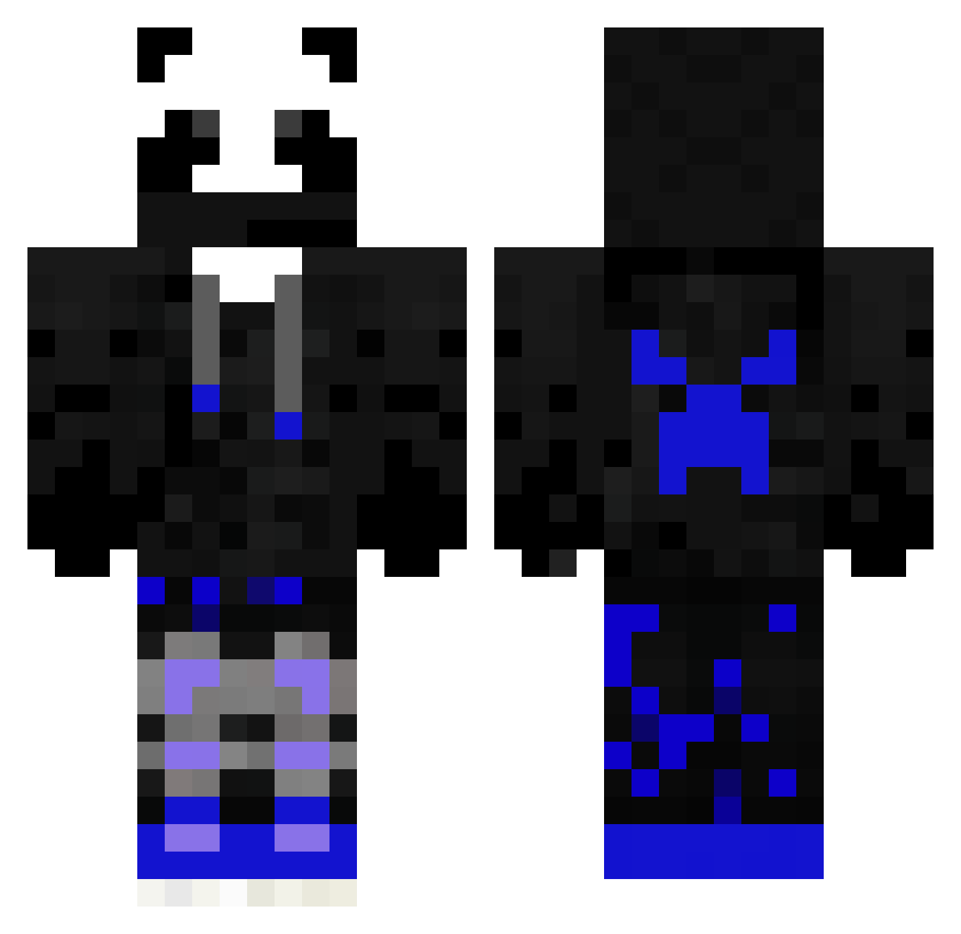 SayMonkey Minecraft skin, front and back view