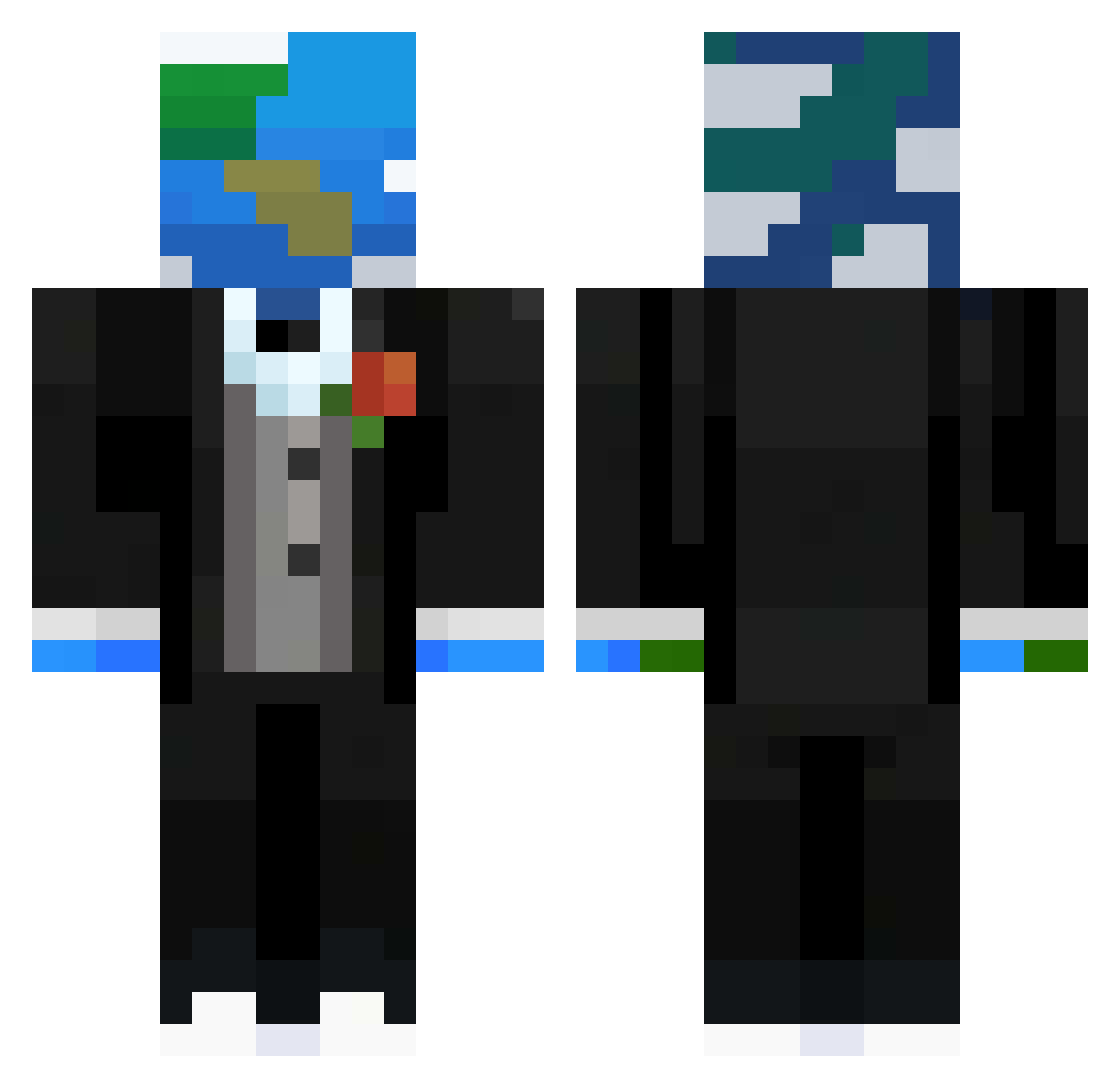 Honoeixi Minecraft skin, front and back view
