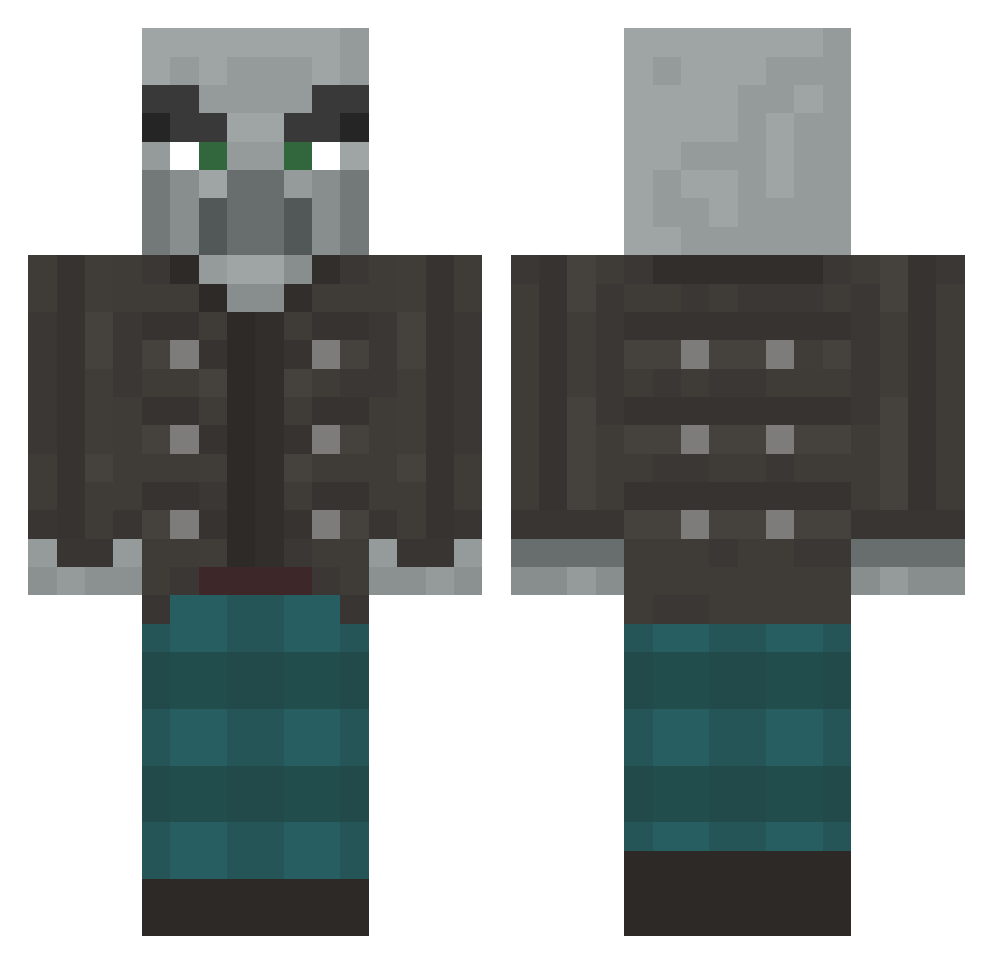 N199aTheFirst Minecraft skin, front and back view