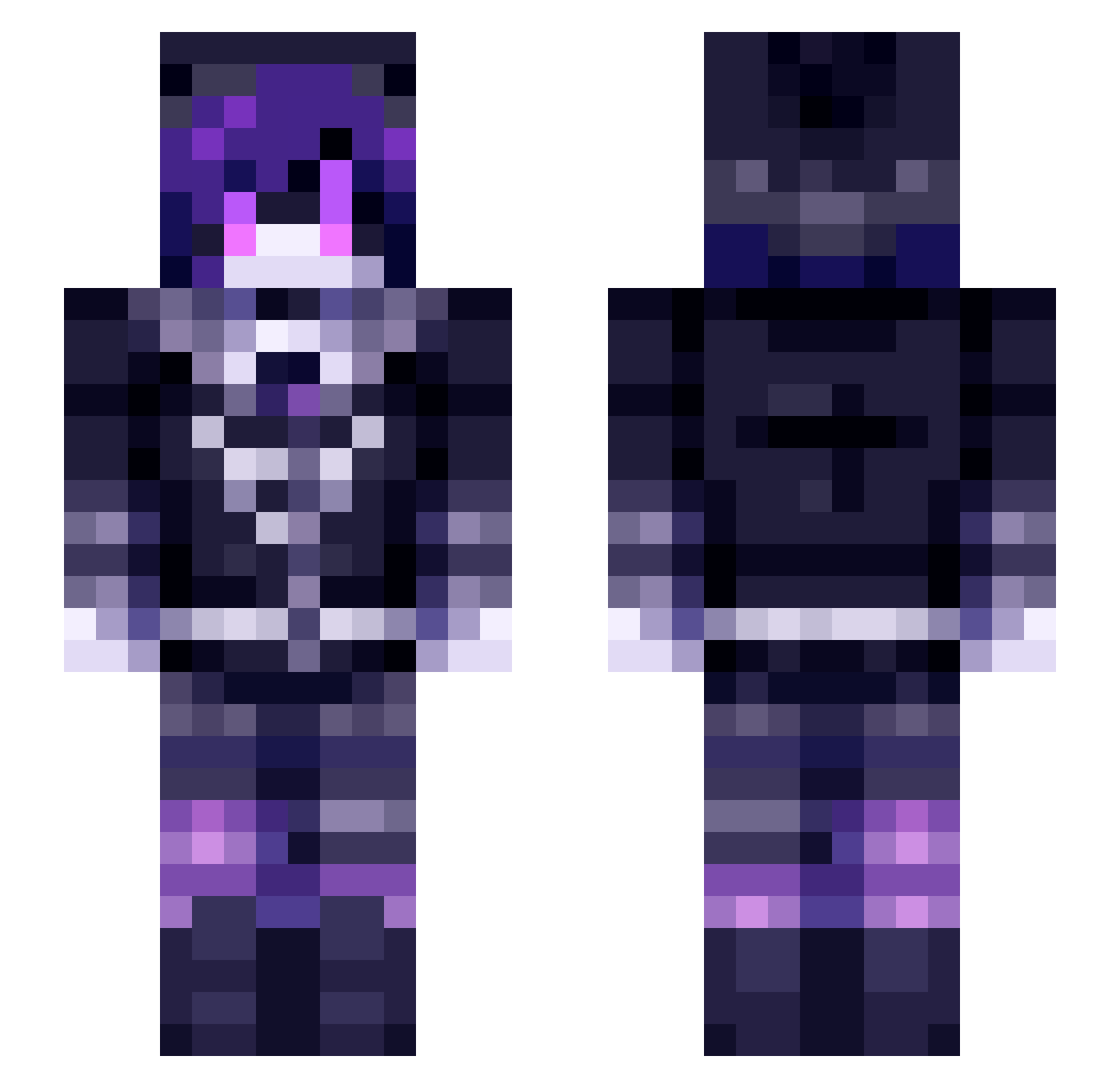 StarChiliZ_ Minecraft skin, front and back view