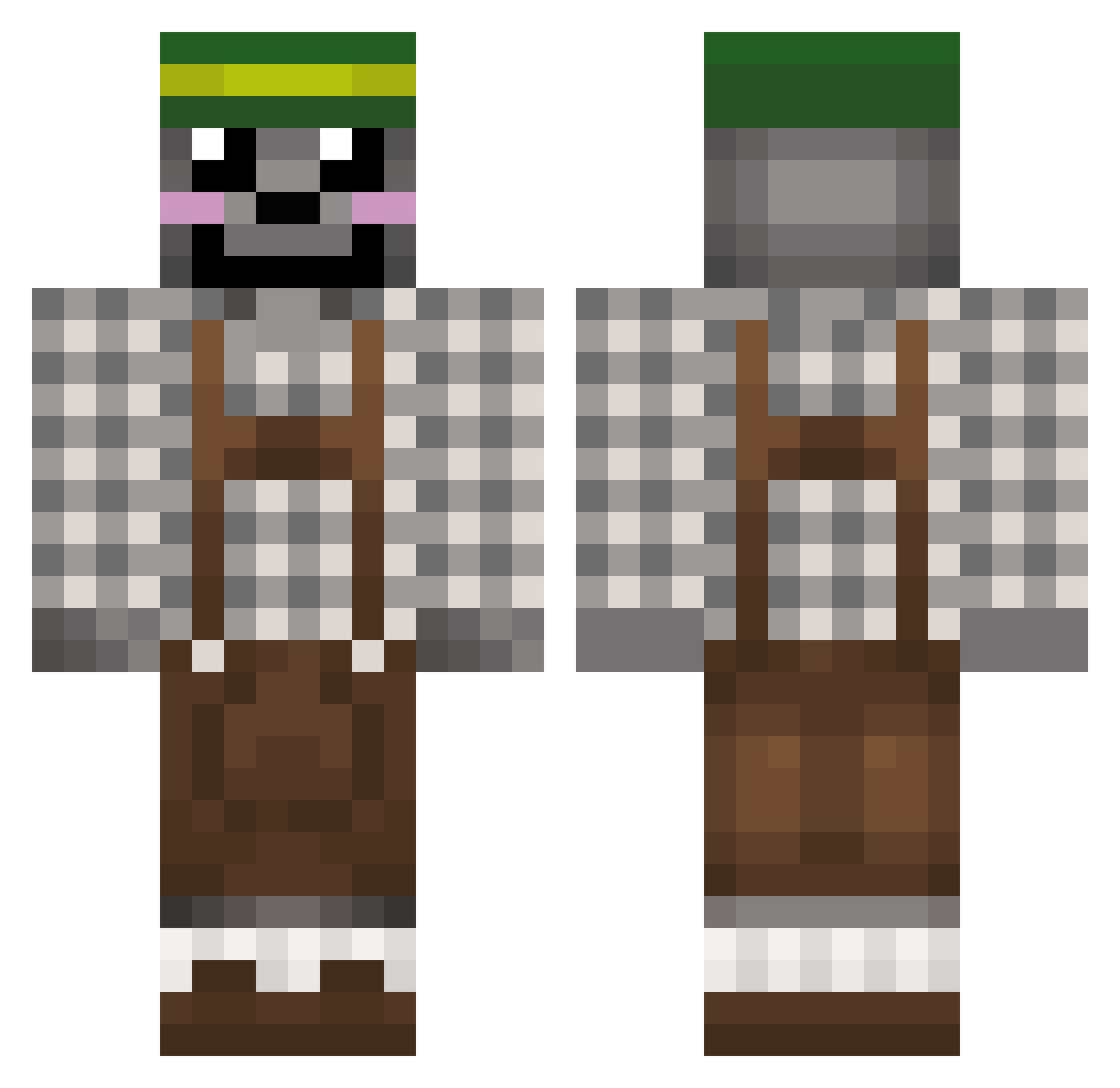 splattne Minecraft skin, front and back view