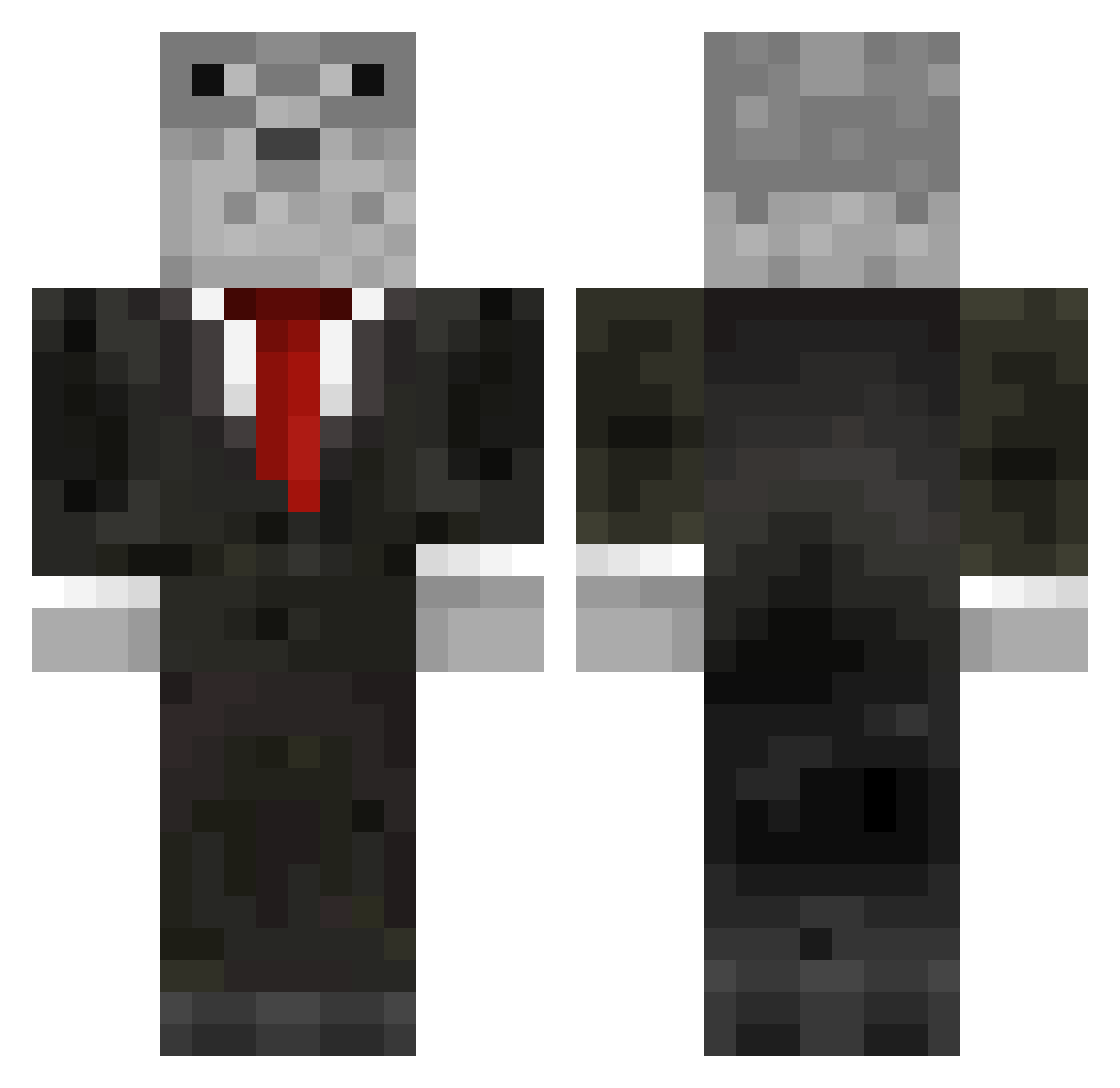 Roglan4ikRUS Minecraft skin, front and back view