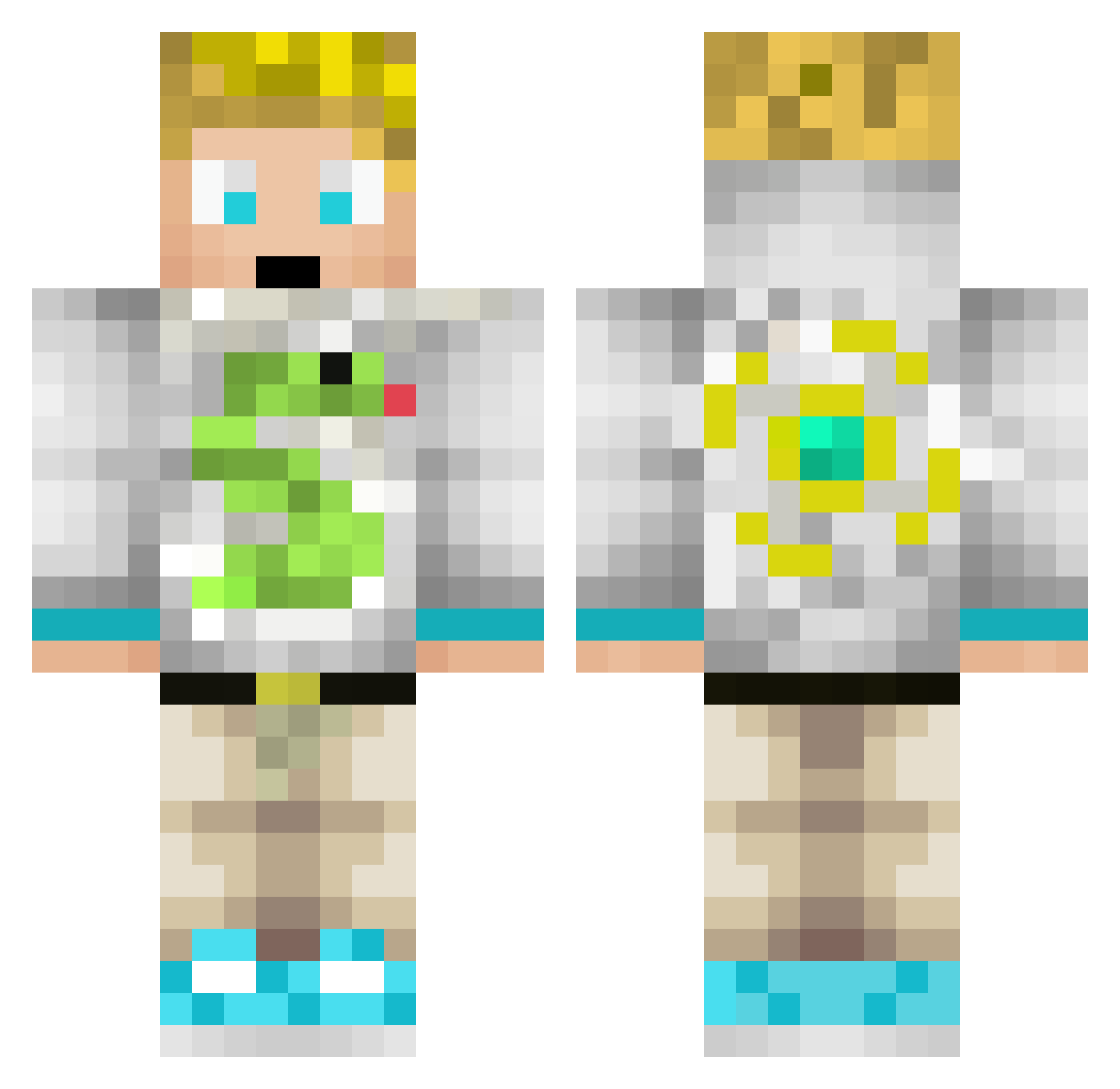 snakemaster11 Minecraft skin, front and back view