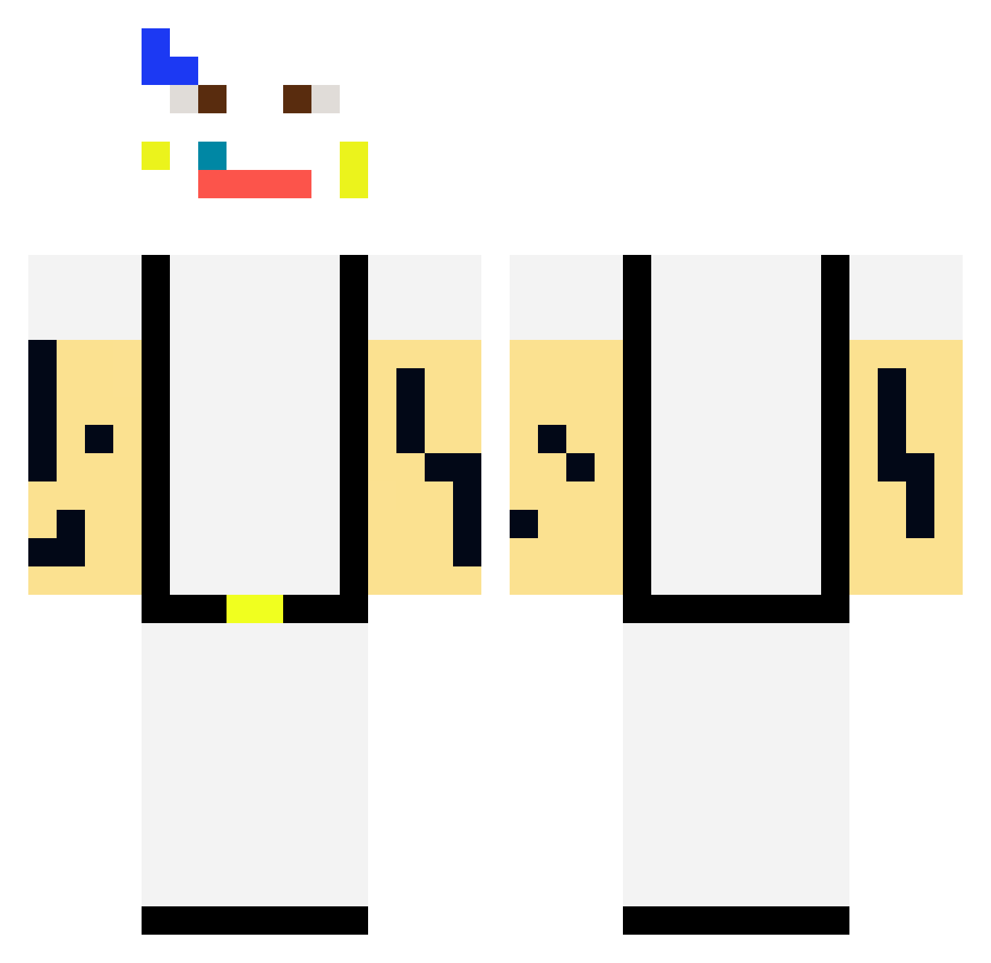 omaserom Minecraft skin, front and back view