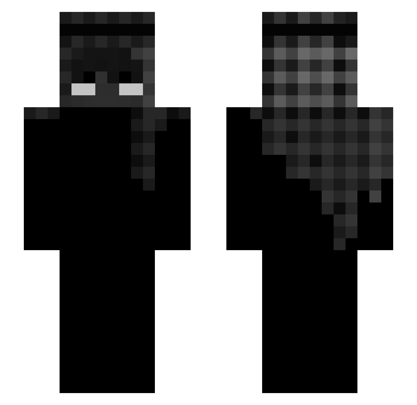 Plastek_Enjoyer Minecraft skin, front and back view