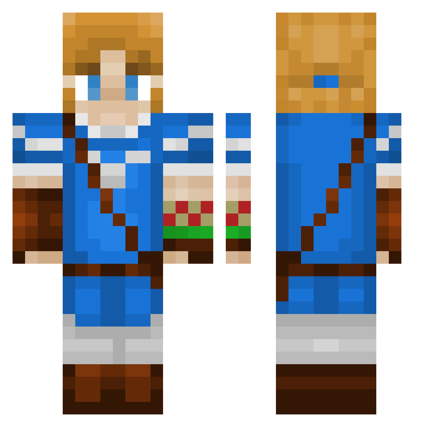 77waysb Minecraft skin, front and back view