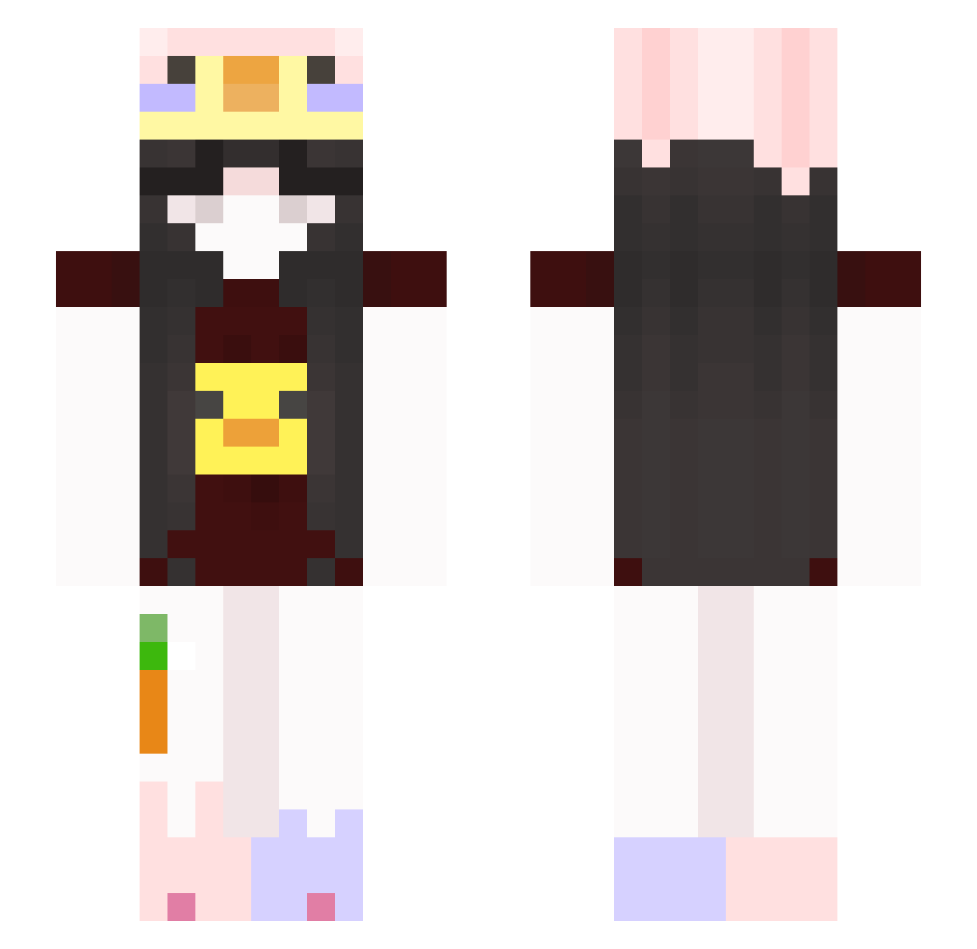 Mhyt_ Minecraft skin, front and back view